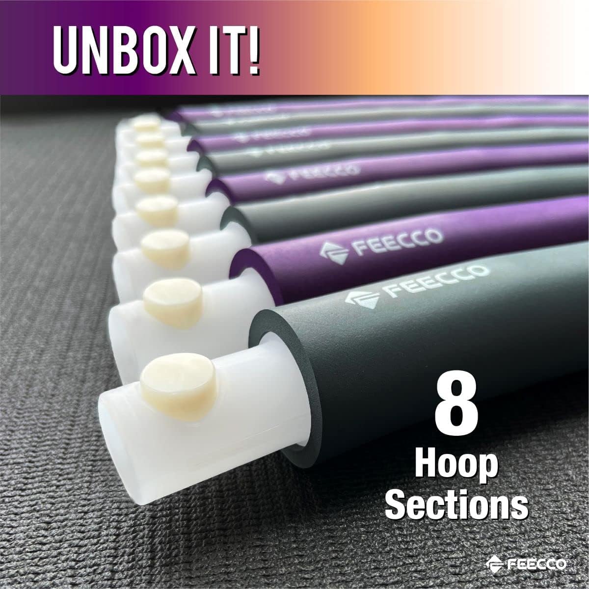 FEECCO Weighted Fitness Hoop, 5LB Weighted Hula for Weight Loss - Image 6