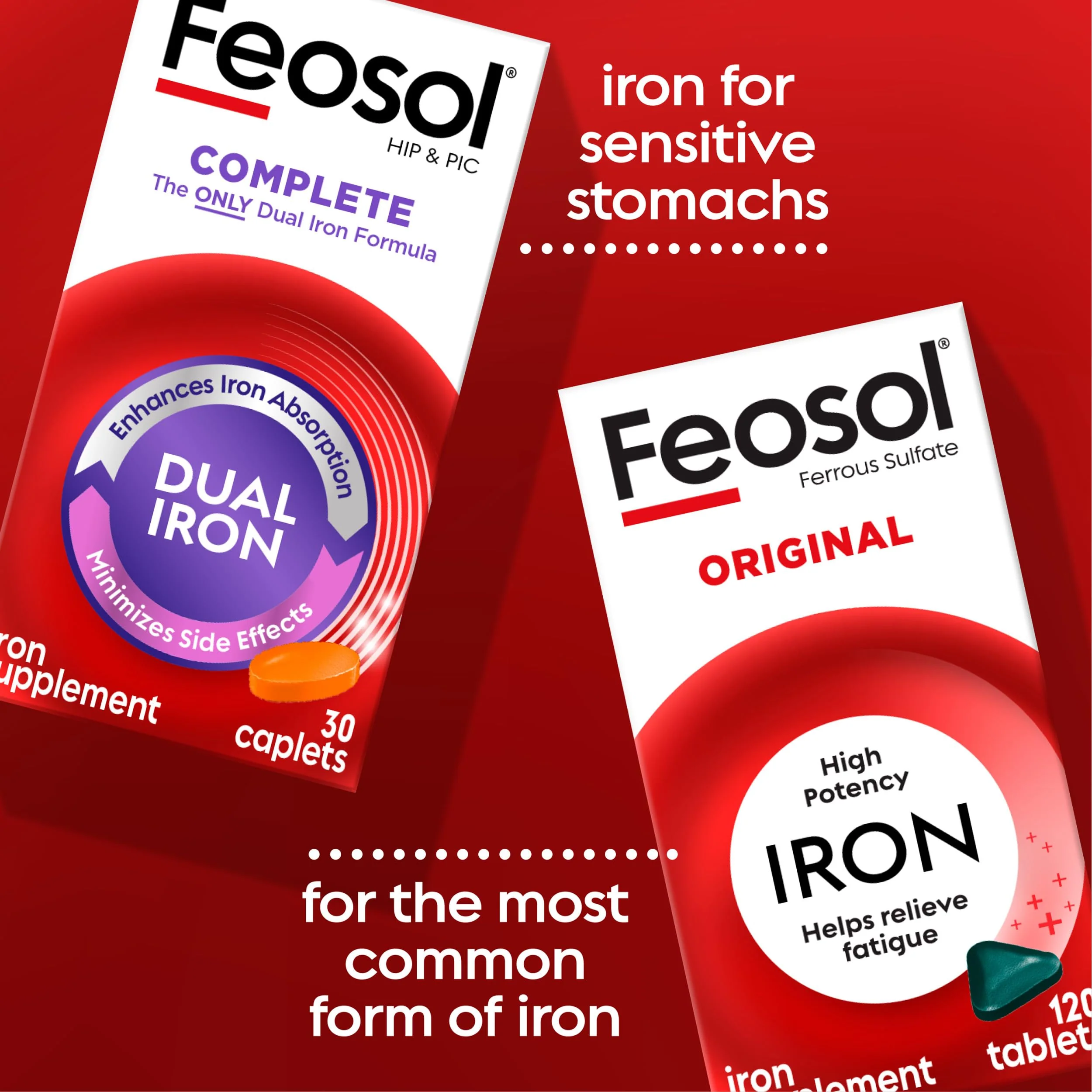 Feosol Original Iron Supplement Tablets, Non-heme, 65mg Iron per Pill, 1 Per Day, 120ct, 4 Month Supply, for Energy and Immune System Support, Made in USA - Image 8
