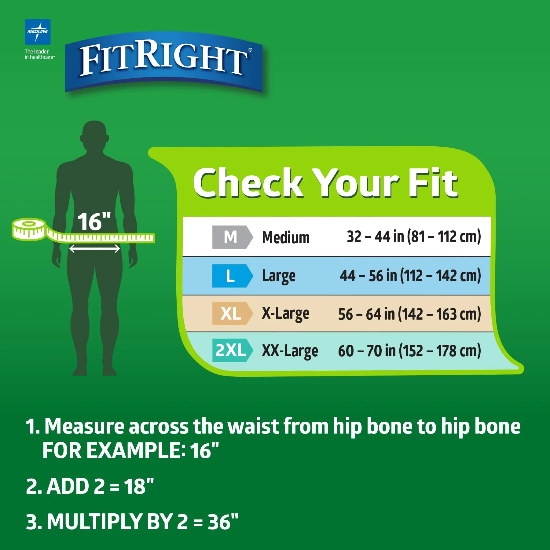 FitRight Extra+ Adult Diapers, Disposable Incontinence Briefs, Leak-Proof Diaper, Absorbent Briefs For Men and Women, Maximum Protection, Medium, 32 – 44 in, 20 briefs per bag - Image 3