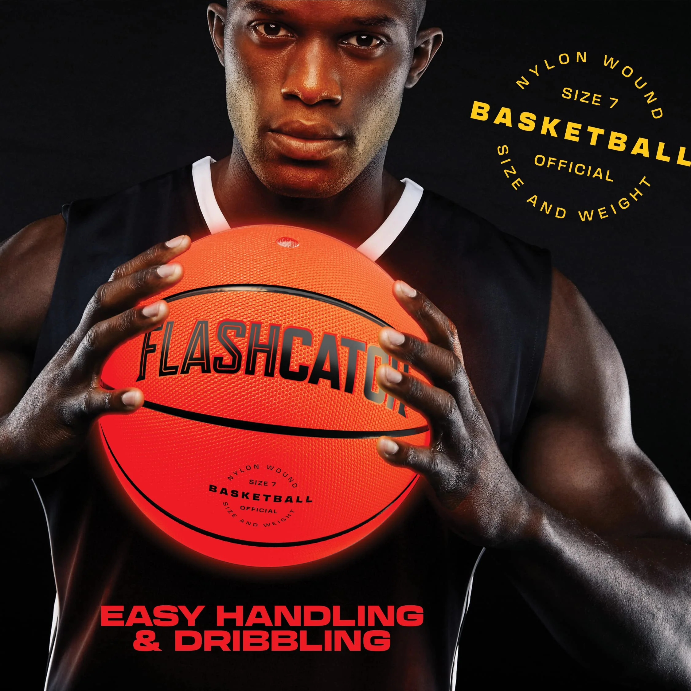 FlashCatch Light Up Basketball - Glow in The Dark - Sports Gear Accessories Gifts for Boys 8-15+ Year Old - Kids Teens Gift Birthday Ideas - Teen Boy Toys Ages 8 9 10 11 12 13 14 15 Outdoor Teenager - Image 4