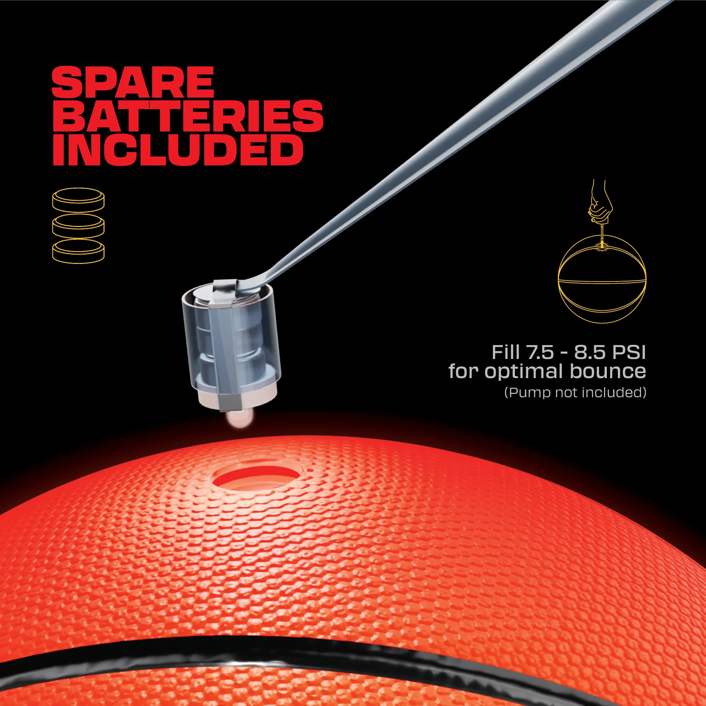 FlashCatch Light Up Basketball - Glow in The Dark - Sports Gear Accessories Gifts for Boys 8-15+ Year Old - Kids Teens Gift Birthday Ideas - Teen Boy Toys Ages 8 9 10 11 12 13 14 15 Outdoor Teenager - Image 7