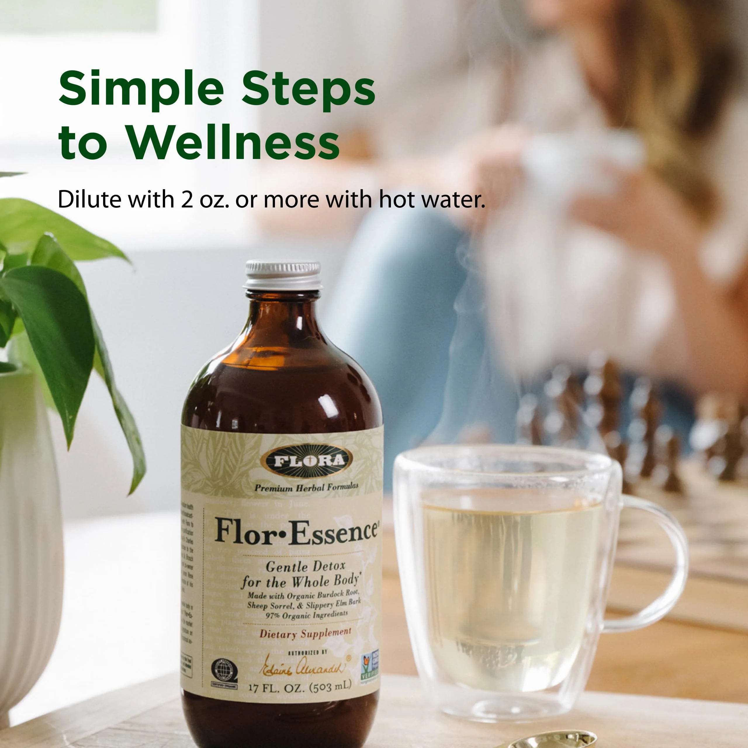 Flora Health Flor-Essence Liquid Tea Blend - Ancient 8-Herb Formula - Natural Full Body Cleanse & Detox - Organic Ingredients - Pure Vegan Formula - Burdock Root, Sorrel, Slippery Elm, Kelp - 500mL - Image 5