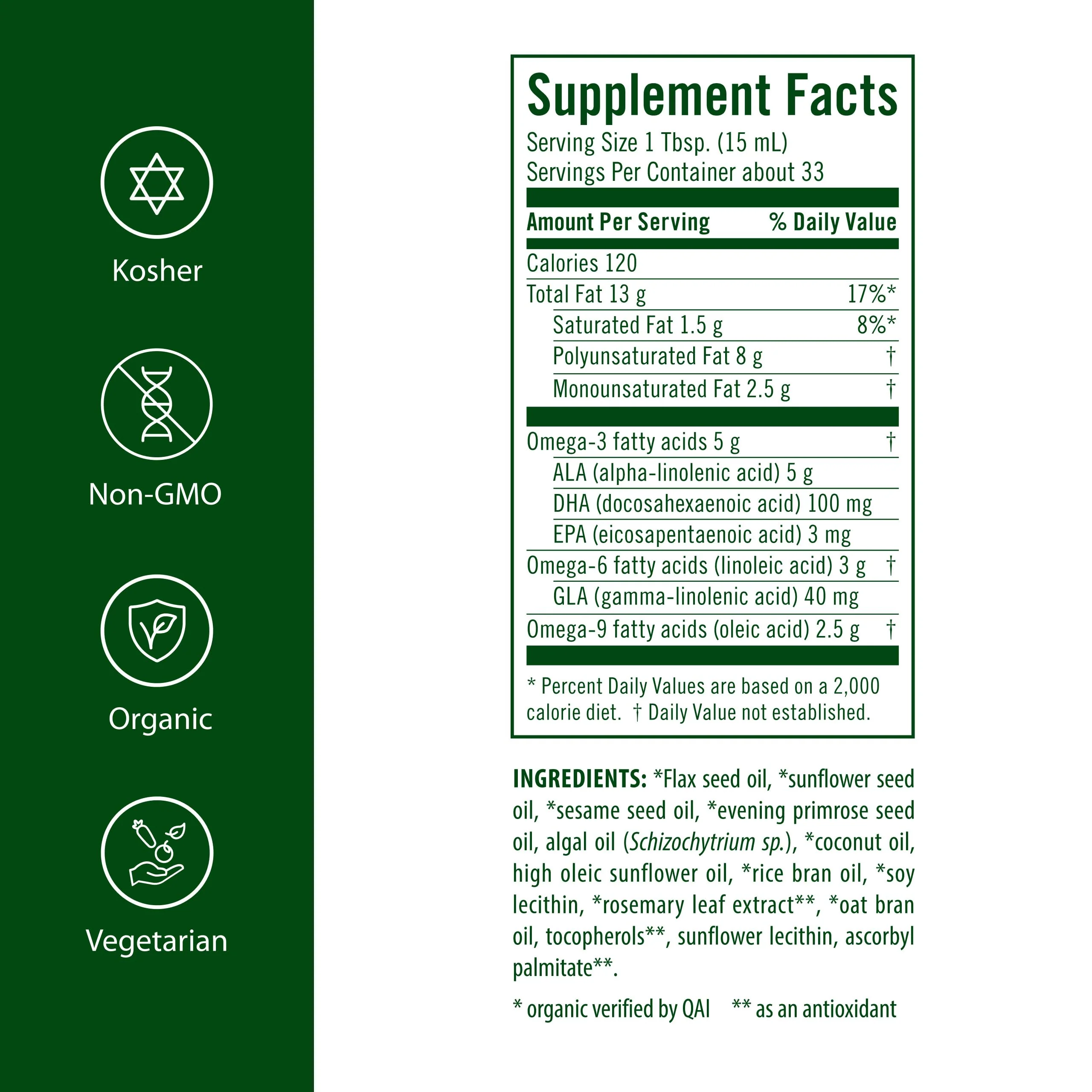 Flora - Udo's Oil DHA 3-6-9 Blend - Vegetarian Eye & Brain Health Supplement - Omega-3 & Omega-6 - Contains Sunflower & Flax Seed Oil - Kosher & Organic - Keep Chilled - 17 fl. oz. - Image 7