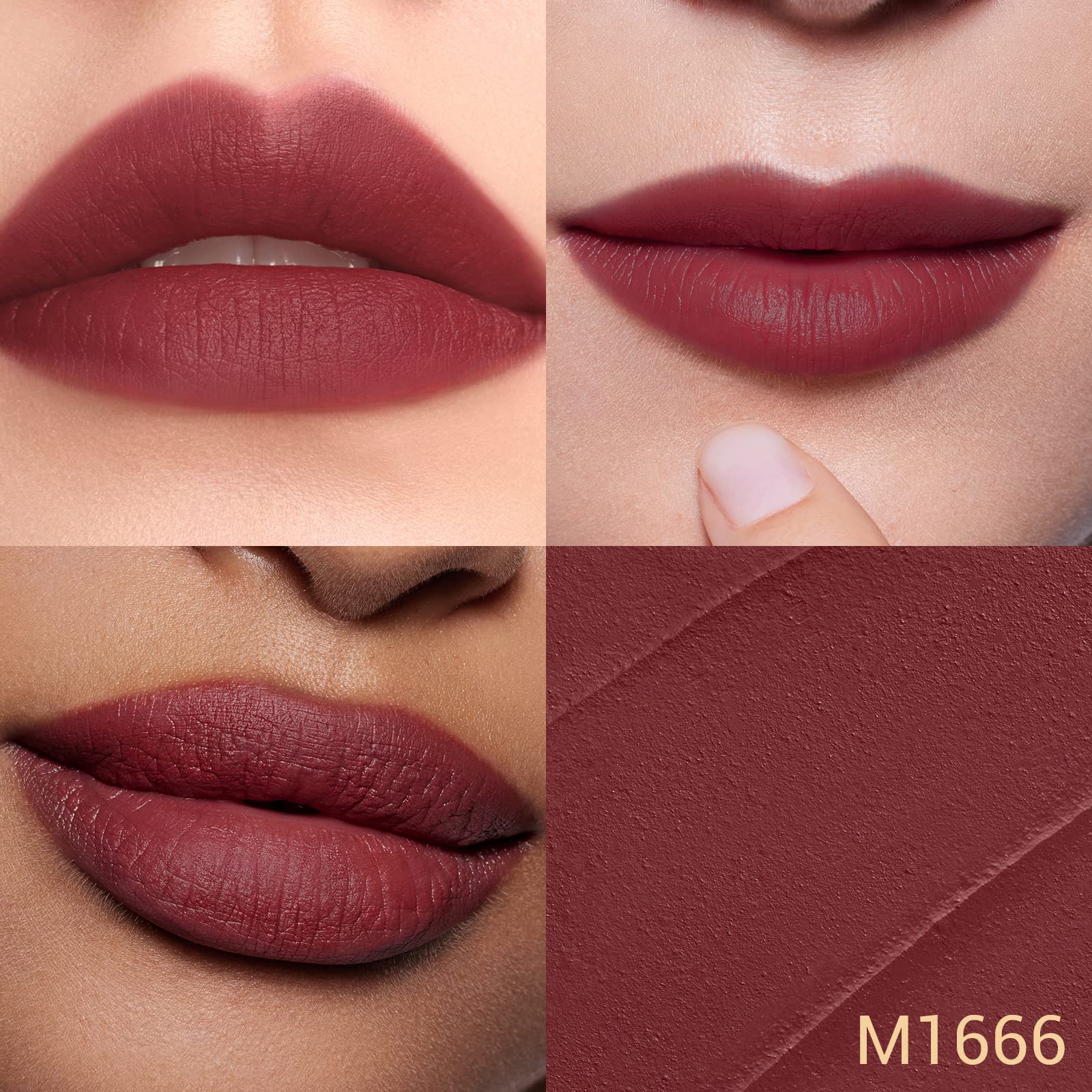FLORASIS Blooming Rouge Love Lock Lipstick Long-Lasting Sculpting Lipstick Misty Matte Finish Lightweight Nourishing for Everyday Use (M1666 Bed of Roses) - Image 8