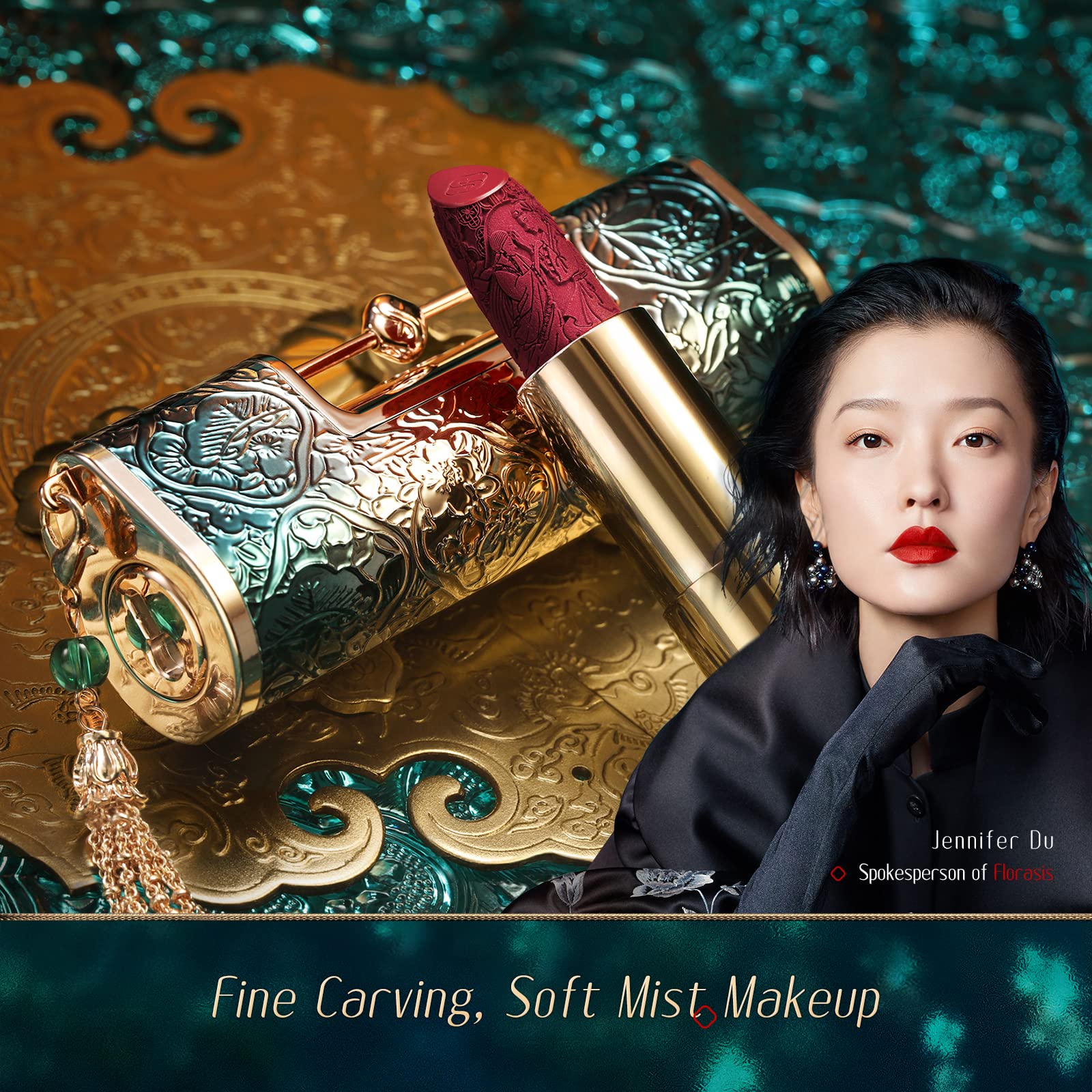 FLORASIS Blooming Rouge Love Lock Lipstick Long-Lasting Sculpting Lipstick Misty Matte Finish Lightweight Nourishing for Everyday Use (M3334 Eternal Love) - Image 5