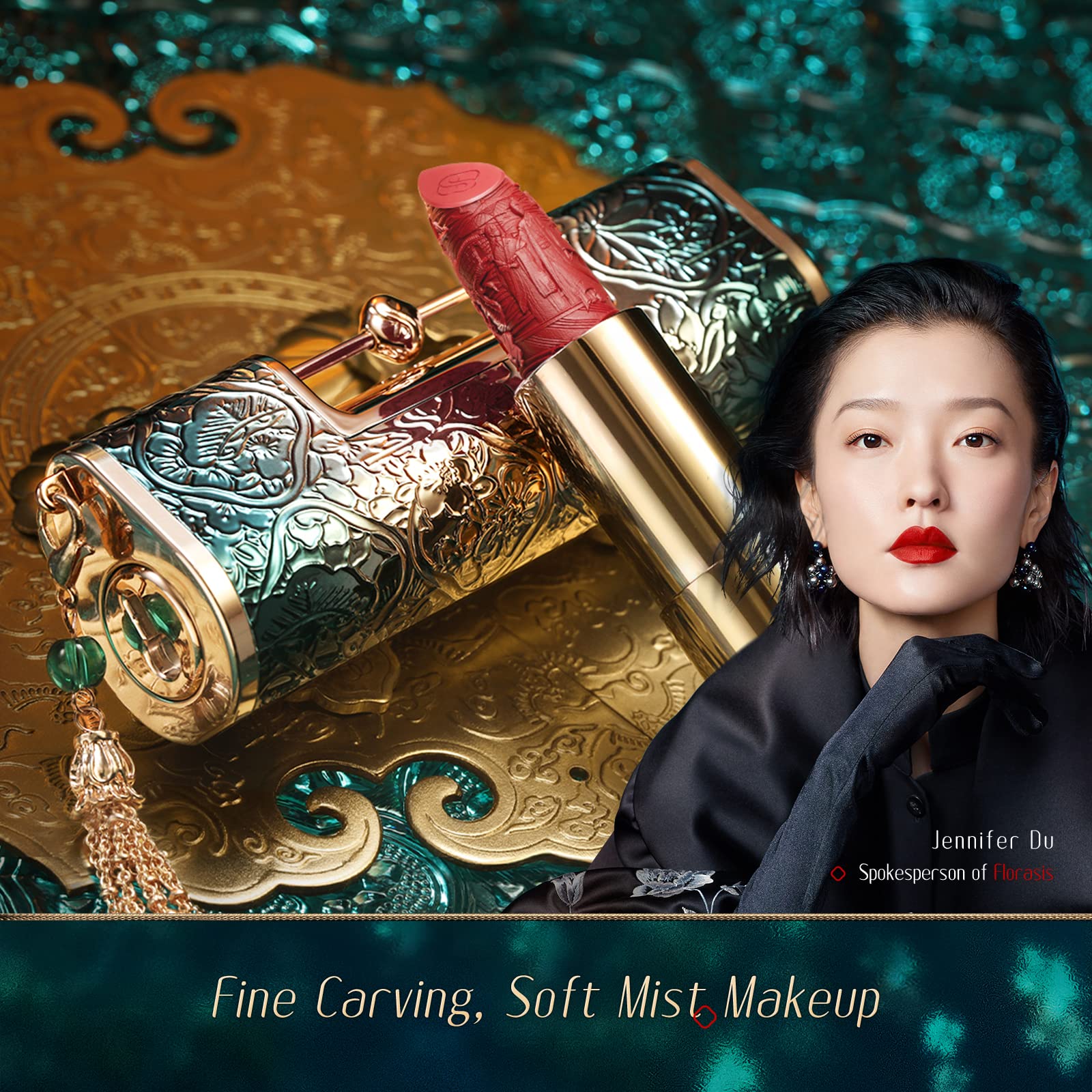 FLORASIS Blooming Rouge Love Lock Lipstick Long-Lasting Sculpting Lipstick Misty Matte Finish Lightweight Nourishing for Everyday Use (M520 I Love You) - Image 2