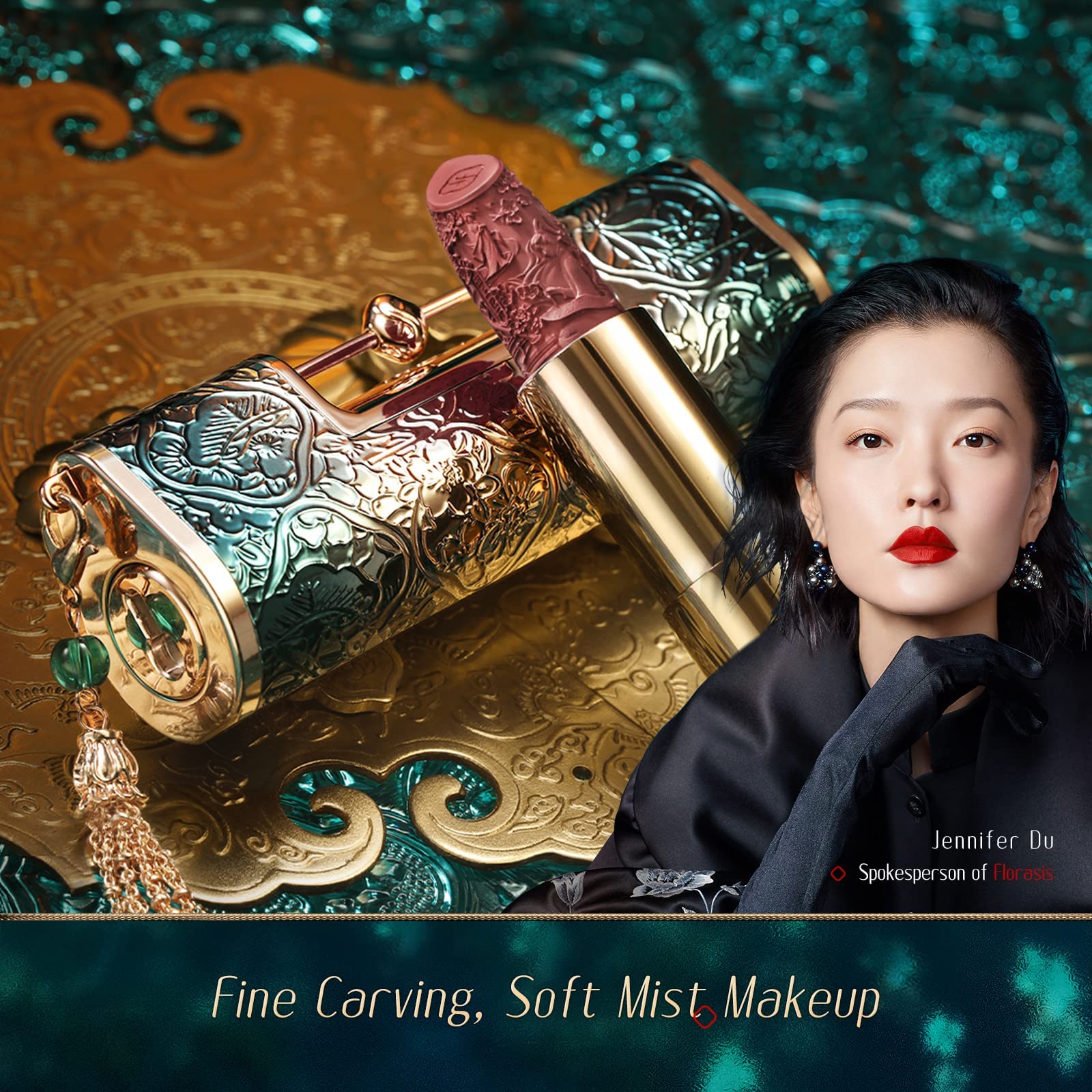 FLORASIS Blooming Rouge Love Lock Lipstick Long-Lasting Sculpting Lipstick Misty Matte Finish Lightweight Nourishing for Everyday Use (M8013 Sunset Embrace) - Image 2