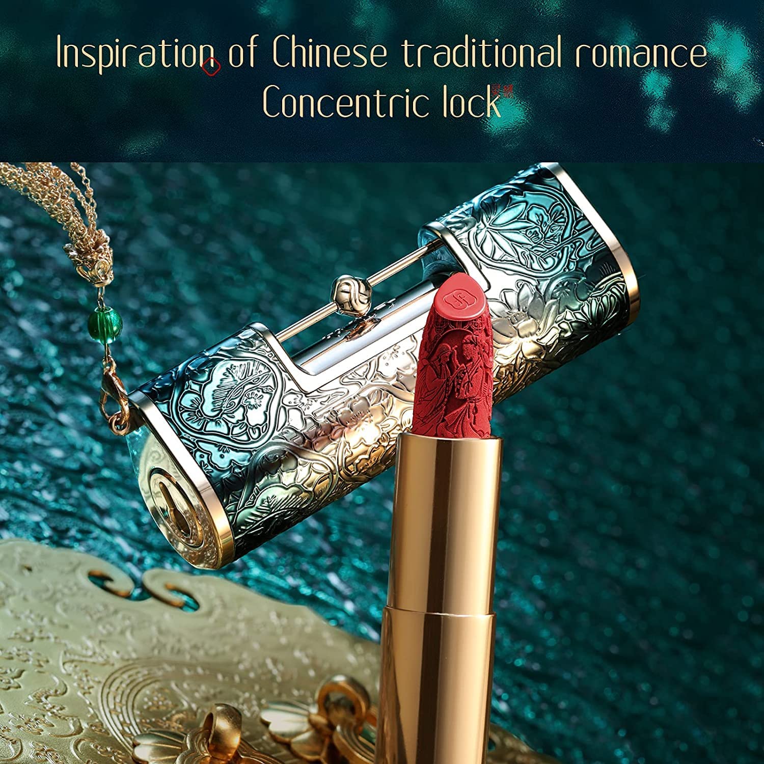 FLORASIS Blooming Rouge Love Lock Lipstick Long-Lasting Sculpting Lipstick Misty Matte Finish Lightweight Nourishing for Everyday Use (M8013 Sunset Embrace) - Image 3