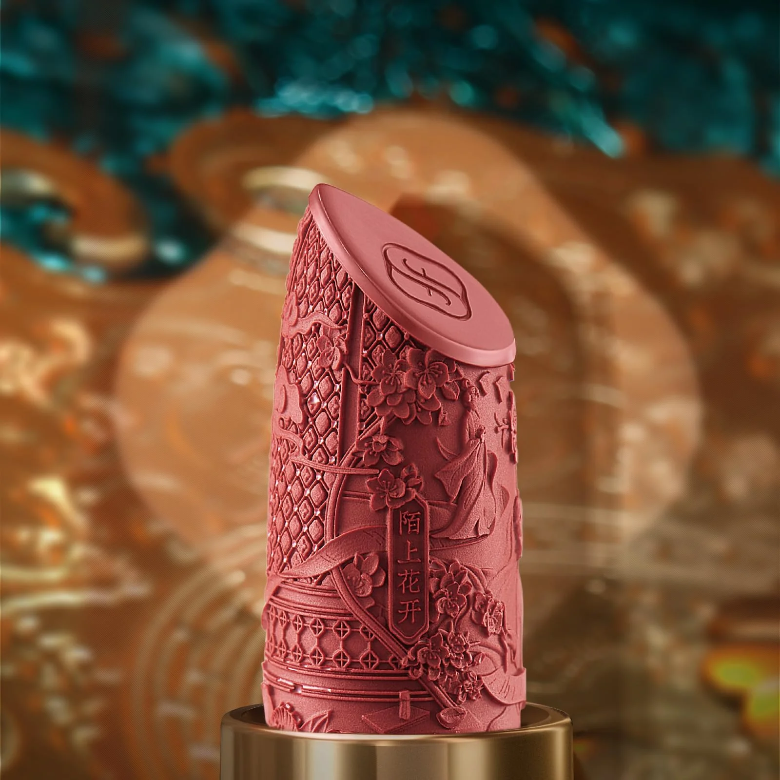 FLORASIS Blooming Rouge Love Lock Lipstick Long-Lasting Sculpting Lipstick Misty Matte Finish Lightweight Nourishing for Everyday Use (M8013 Sunset Embrace) - Image 5