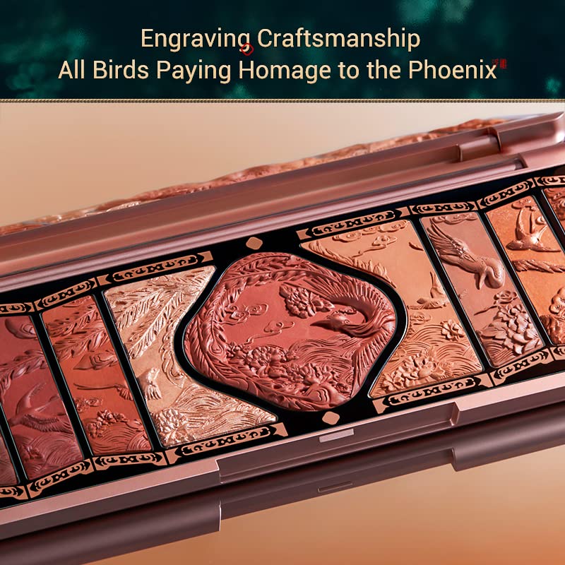 FLORASIS Floral Engraving Phoenix Makeup Palette (02 Retro Brown) - Image 6