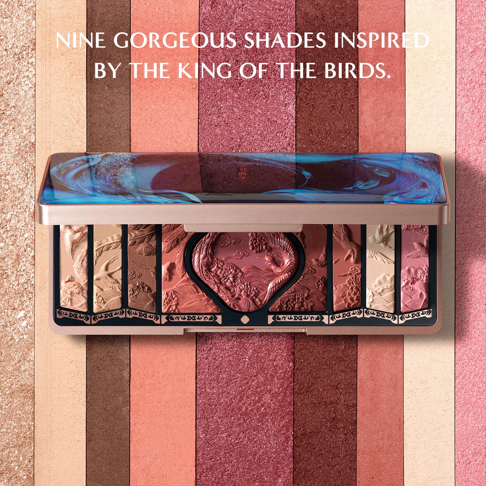 FLORASIS Floral Engraving Phoenix Makeup Palette (04 Burgundy Sunset) - Image 6
