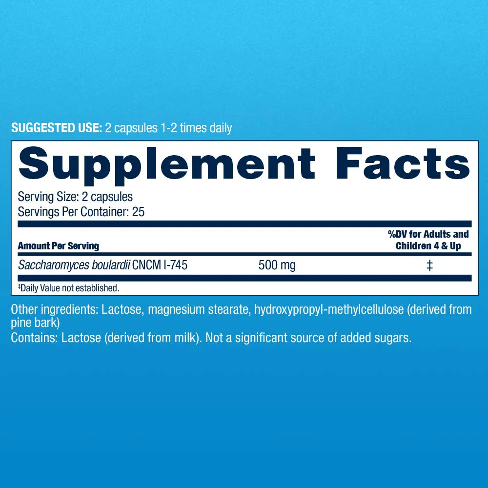 Florastor Daily Probiotic Supplement for Women and Men, Proven to Support Digestive Health, Saccharomyces Boulardii CNCM I-745 (54 Capsules) - Image 3