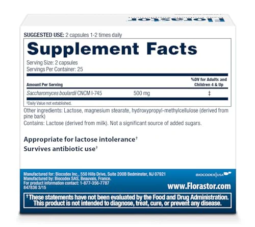 Florastor Daily Probiotic Supplement for Women and Men, Proven to Support Digestive Health, Saccharomyces Boulardii CNCM I-745 (54 Capsules) - Image 4