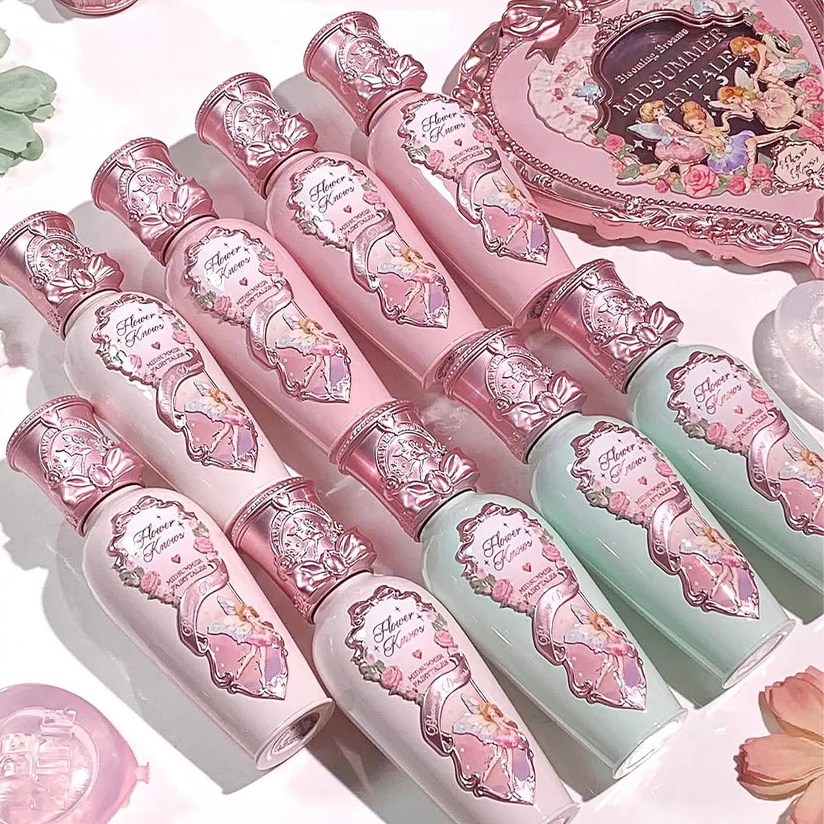 Flower Knows Midsummer Fairytales Coating Lip Lacquer,Glowy Non-Fading Lip Gloss,Hydrating Tinted Lip Oil for Girls&Women,Vegan & Cruelty Free,0.17Fl Oz(G05 Freesia) - Image 2