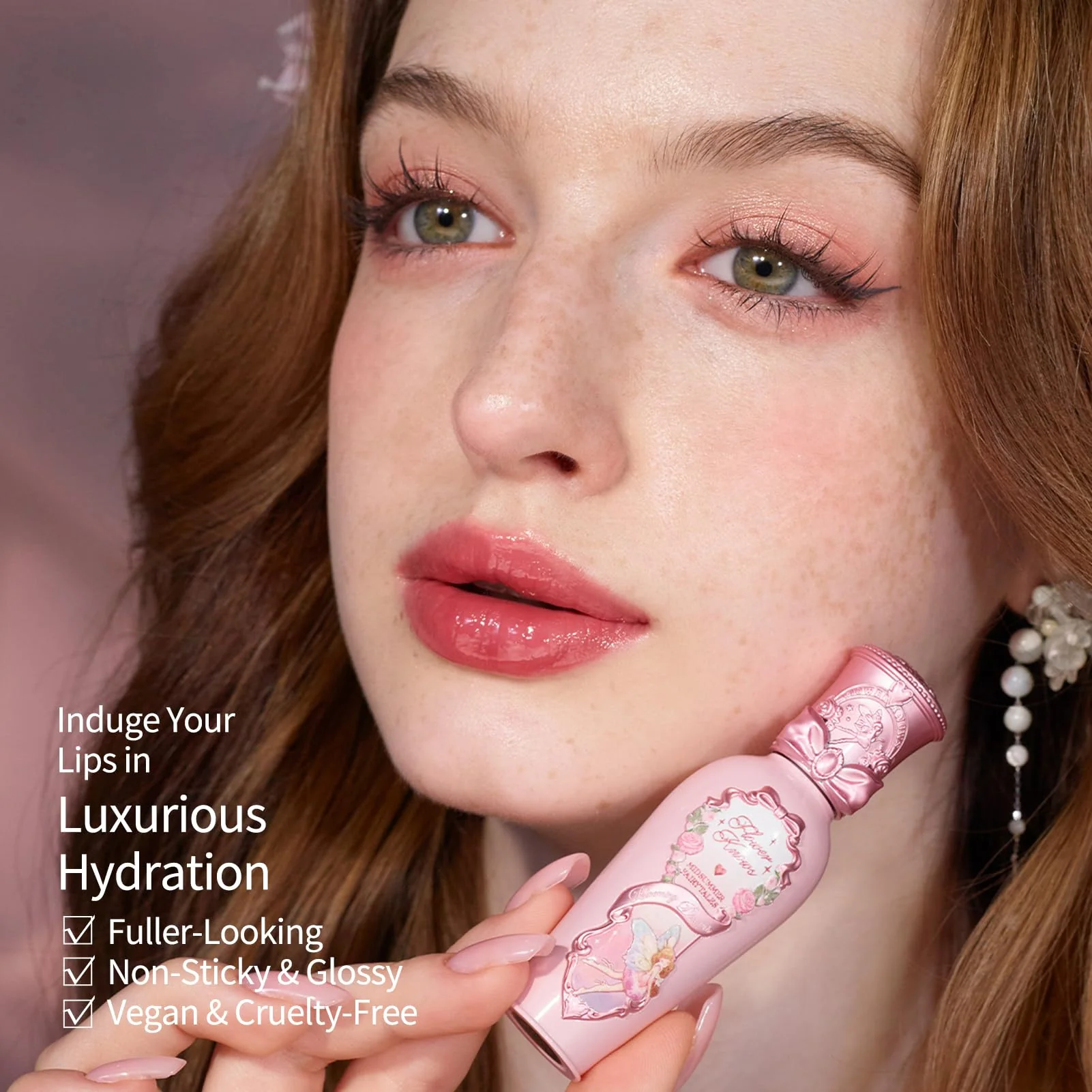 Flower Knows Midsummer Fairytales Coating Lip Lacquer,Glowy Non-Fading Lip Gloss,Hydrating Tinted Lip Oil for Girls&Women,Vegan & Cruelty Free,0.17Fl Oz(G06 Bluebell) - Image 5