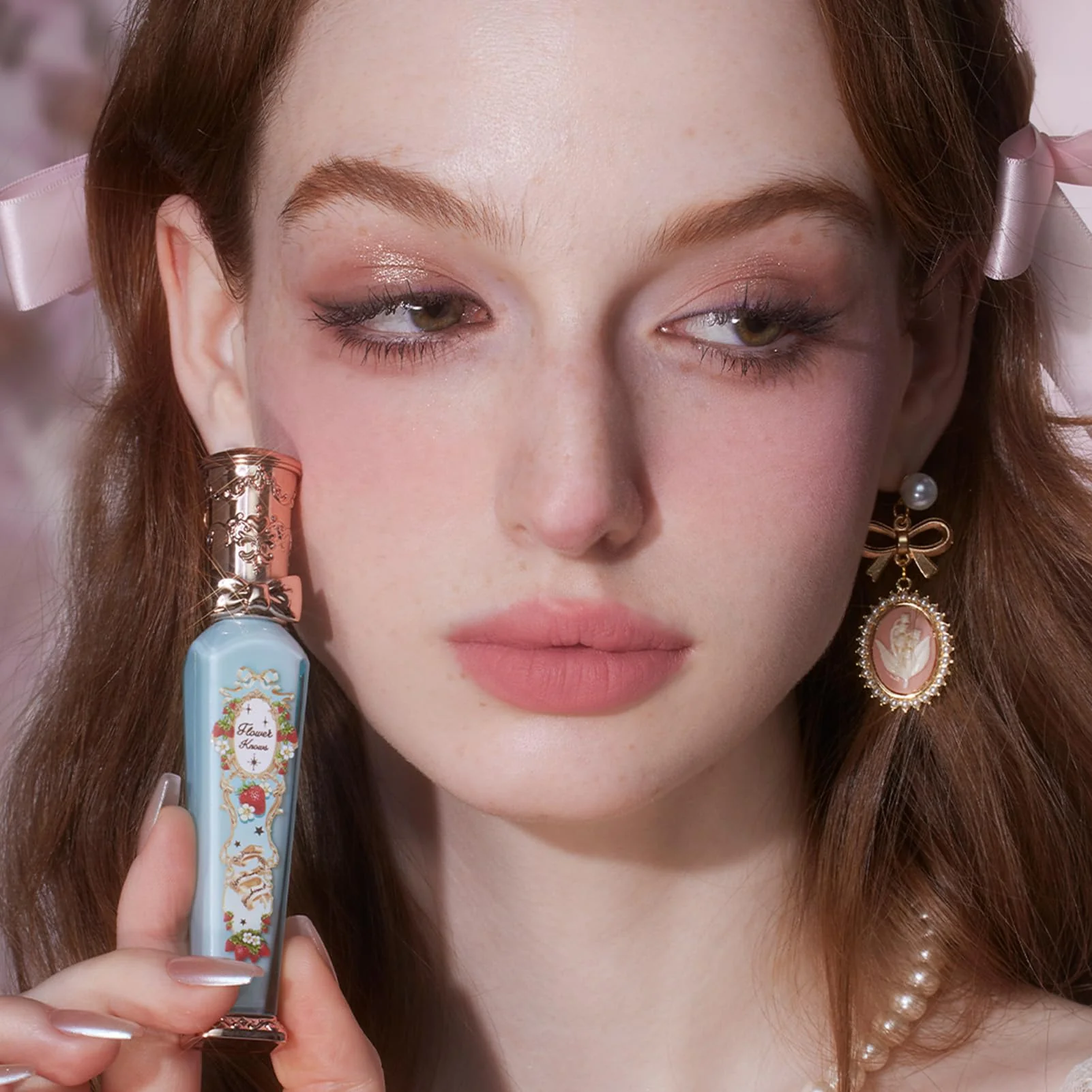 Flower Knows Strawberry Rococo Cloud Lip Cream,Long Lasting Dusty Pink Matte Lipstick,Hydrating Lip Stain,Transfer & Smudge Proof Velvet Liquid Lipstick for Girls&Women,0.12 Fl Oz(S01 Soy Milk Cheese) - Image 6