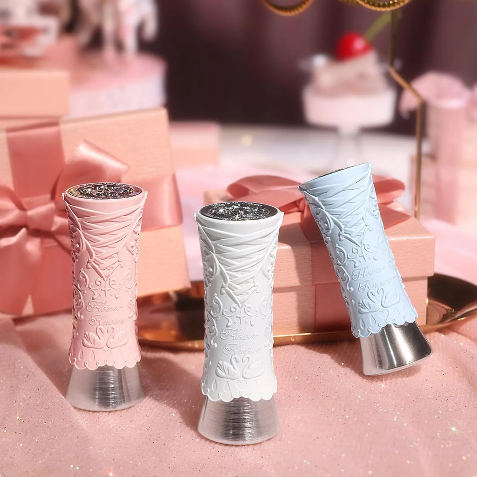 Flower Knows Swan Ballet Shine Lipstick,Hydrating Solid Lip Gloss,Moisturizing Red Tinted Lip Balm-Long Lasting Lip Gloss in Balm for Girls&Women(B09 Midsummer Night) - Image 12