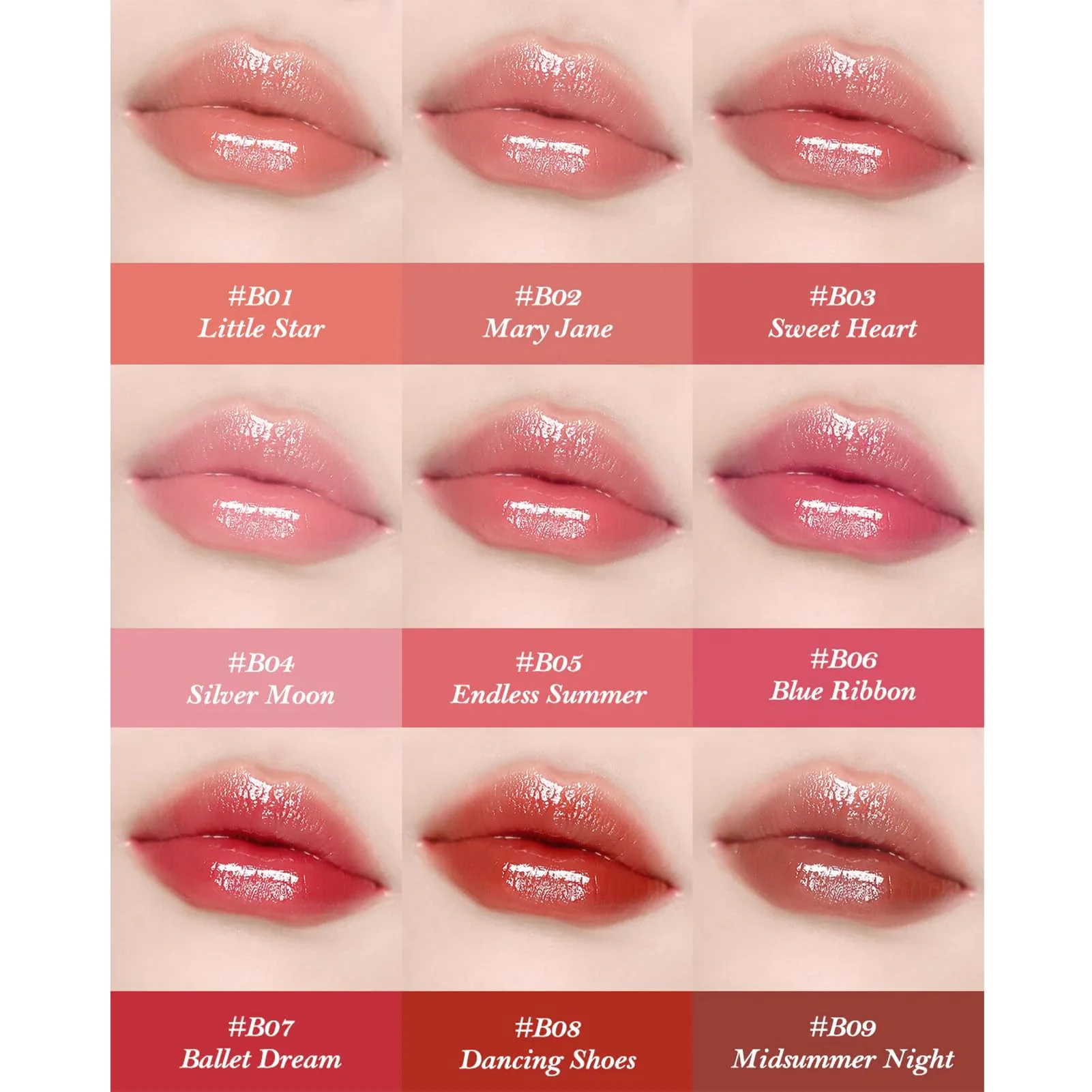 Flower Knows Swan Ballet Shine Lipstick,Hydrating Solid Lip Gloss,Moisturizing Red Tinted Lip Balm-Long Lasting Lip Gloss in Balm for Girls&Women(B09 Midsummer Night) - Image 18