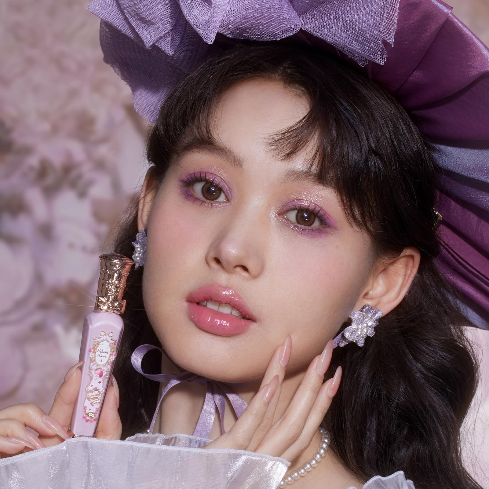 Flower Knows Violet Strawberry Rococo Glowy Lip Gloss,Moisturizing Baby Pink Plumping Lip Oil,Hydrating Lip Tint for Girls&Women,Vegan & Cruelty-Free,0.12 Fl Oz(G01 Strawberry Macaron) - Image 3