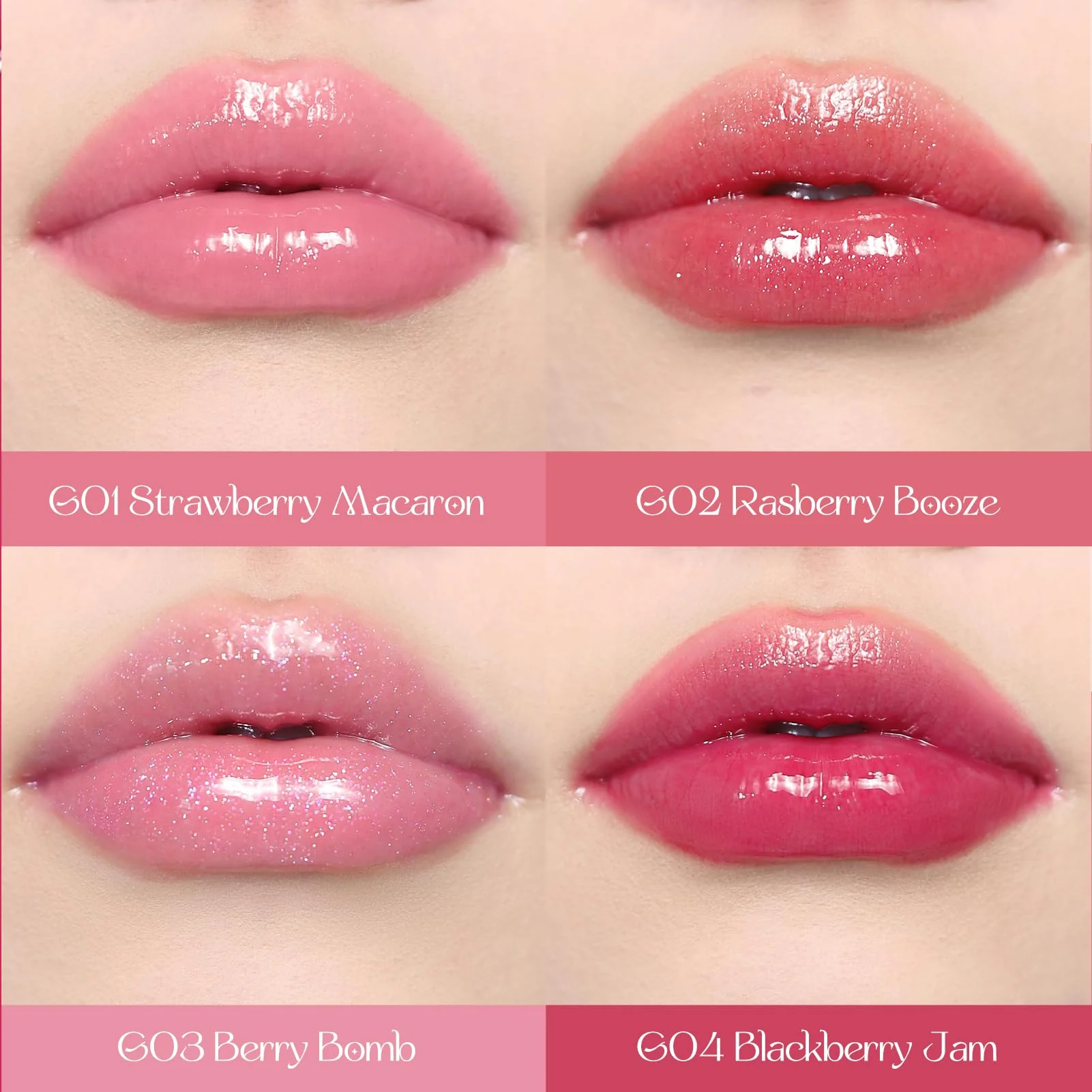Flower Knows Violet Strawberry Rococo Glowy Lip Gloss,Moisturizing Baby Pink Plumping Lip Oil,Hydrating Lip Tint for Girls&Women,Vegan & Cruelty-Free,0.12 Fl Oz(G01 Strawberry Macaron) - Image 7