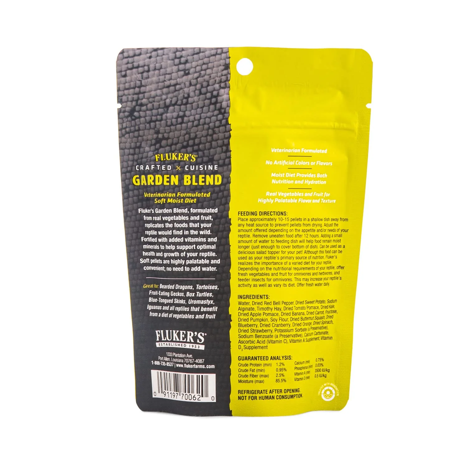 Fluker's Crafted Cuisine Diet, Garden Blend, Herbivorous and Omnivorous Reptile Food, Made with Real Fruits & Veggies, 6.75 oz - Image 4