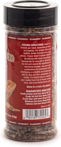 Fluker's Freeze Dried Crickets, Ideal for Reptiles, Birds, and Fish, Packed with Protein and Essential Nutrients, 1.2 oz - Image 6