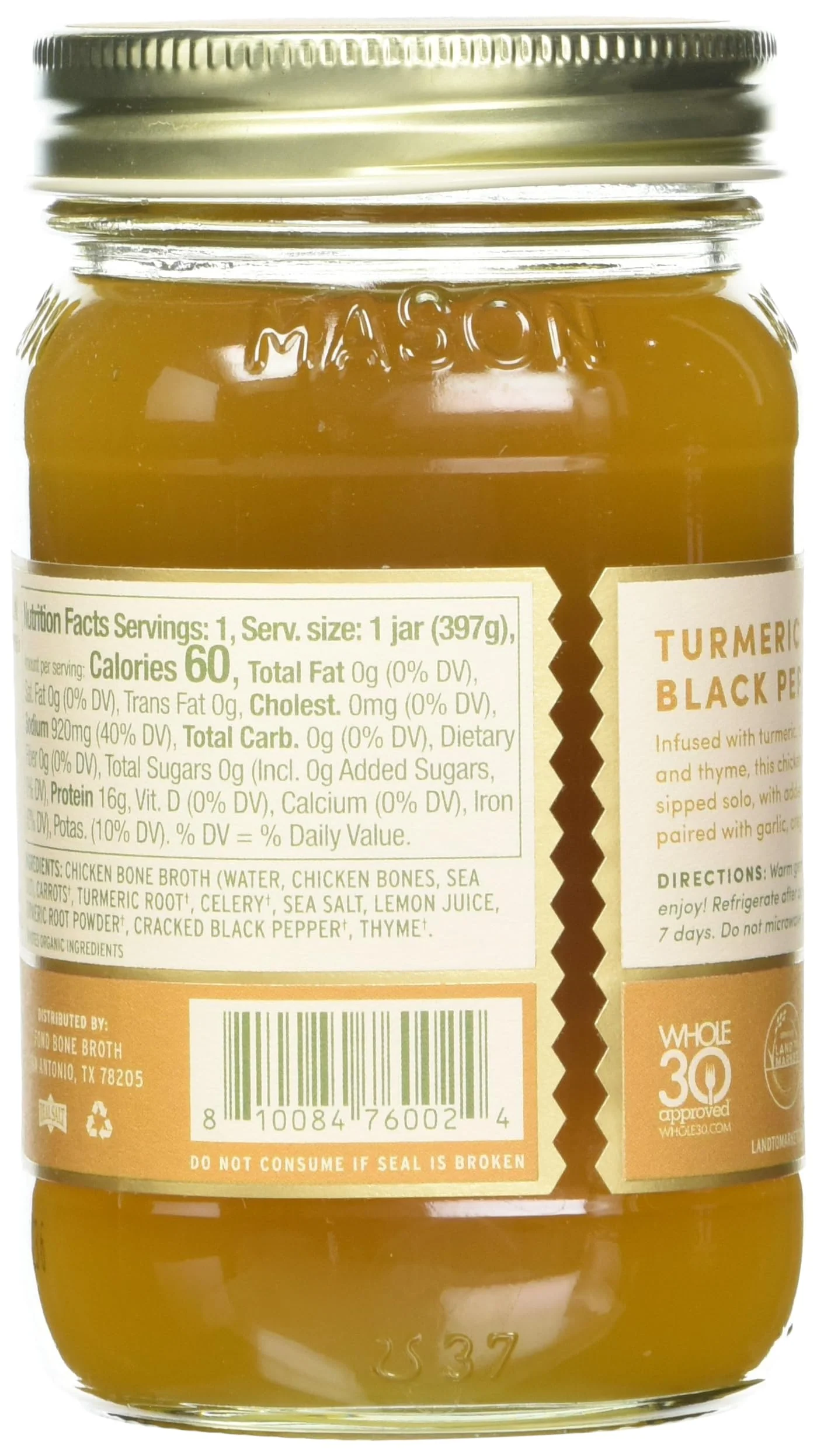 Fond, Bone Broth Chicken Turmeric Black Pepper, 14 Fl Oz - Image 4