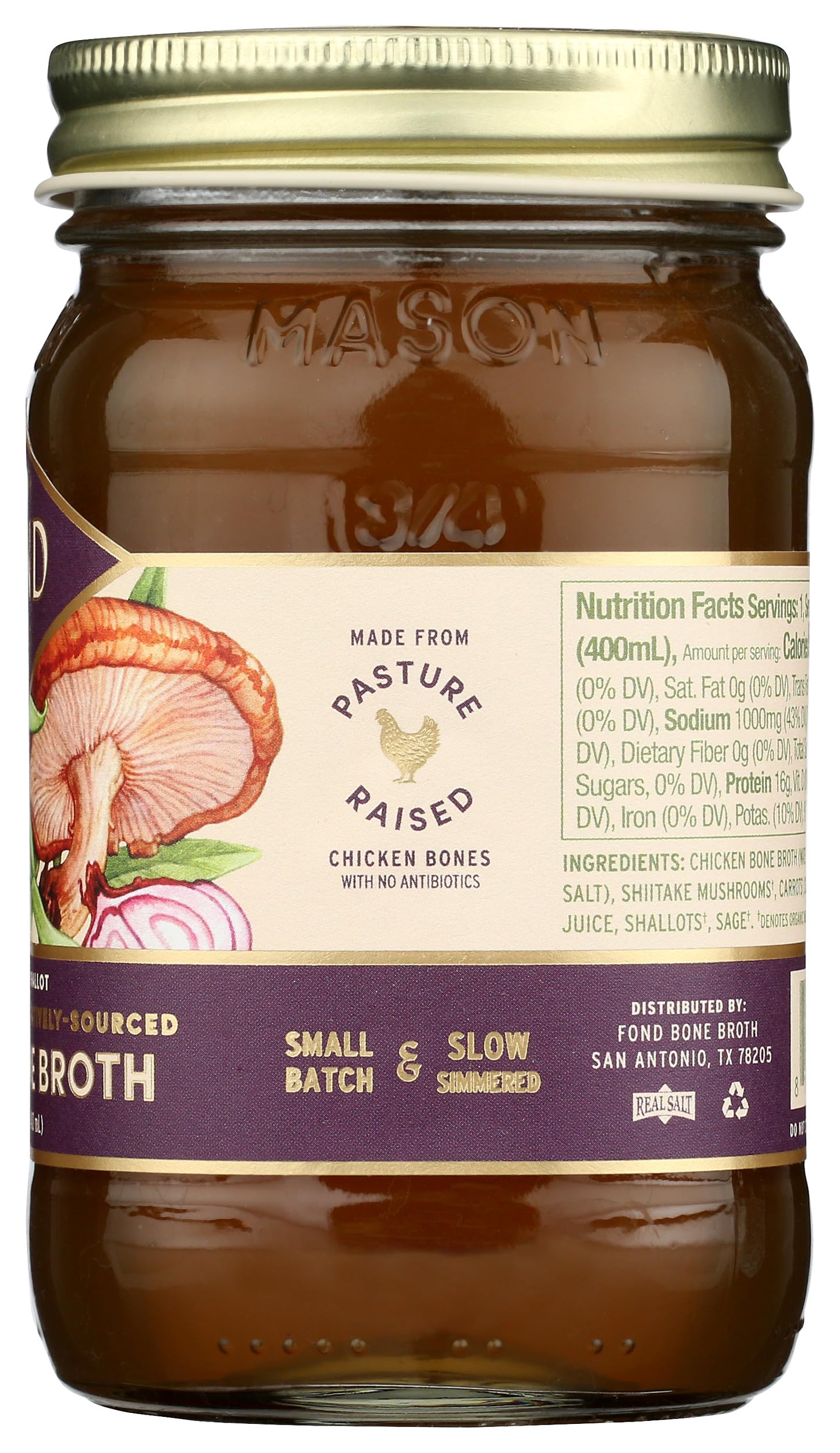Fond, Shiitake & Sage Chicken Bone Broth, 14 Fl Oz - Image 4