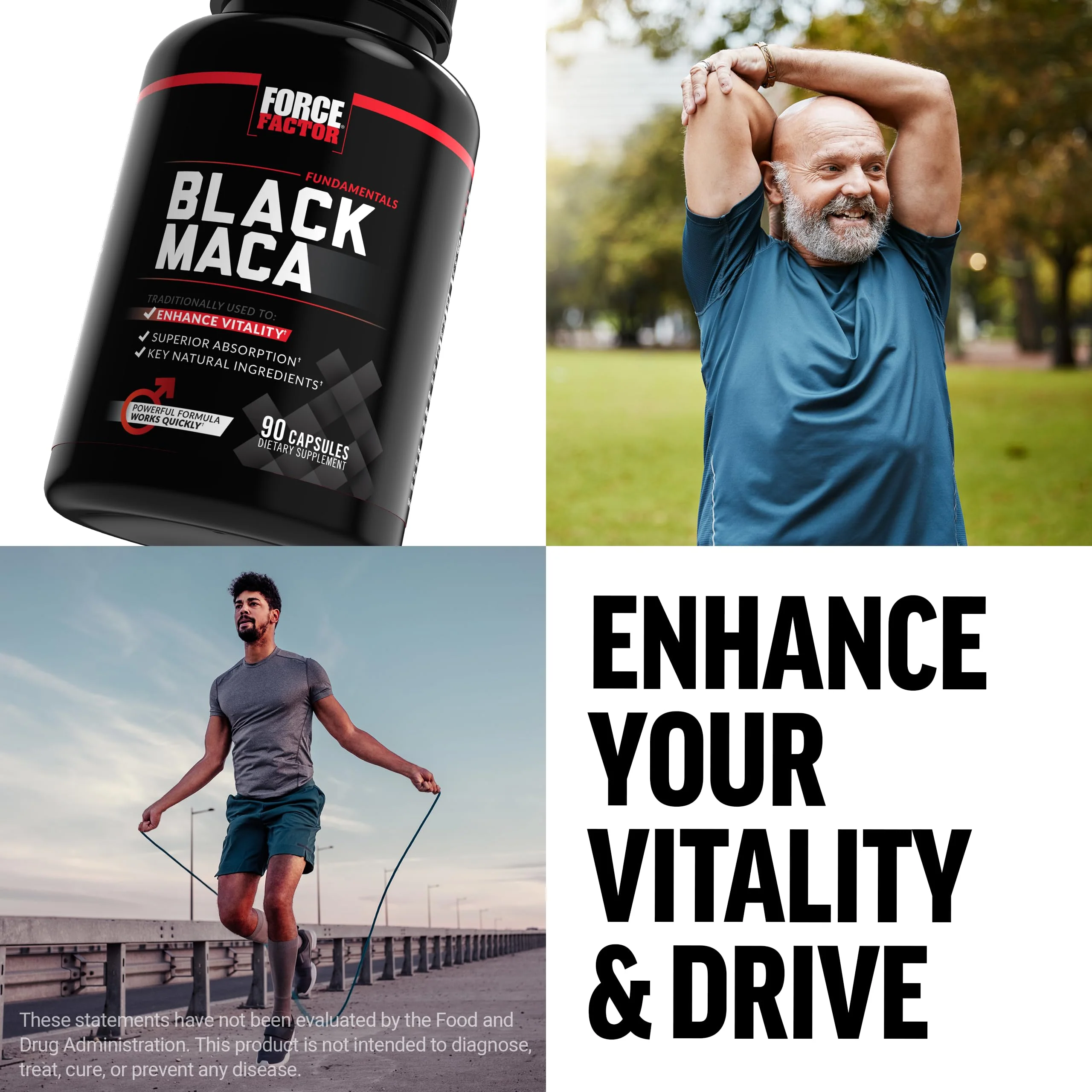 Force Factor Black Maca Root Supplement for Men, 1000mg Maca Negra Extract for Energy, Hormonal Balance & Vitality, Superior Absorption with BioPerine, 90 Capsules - Image 5