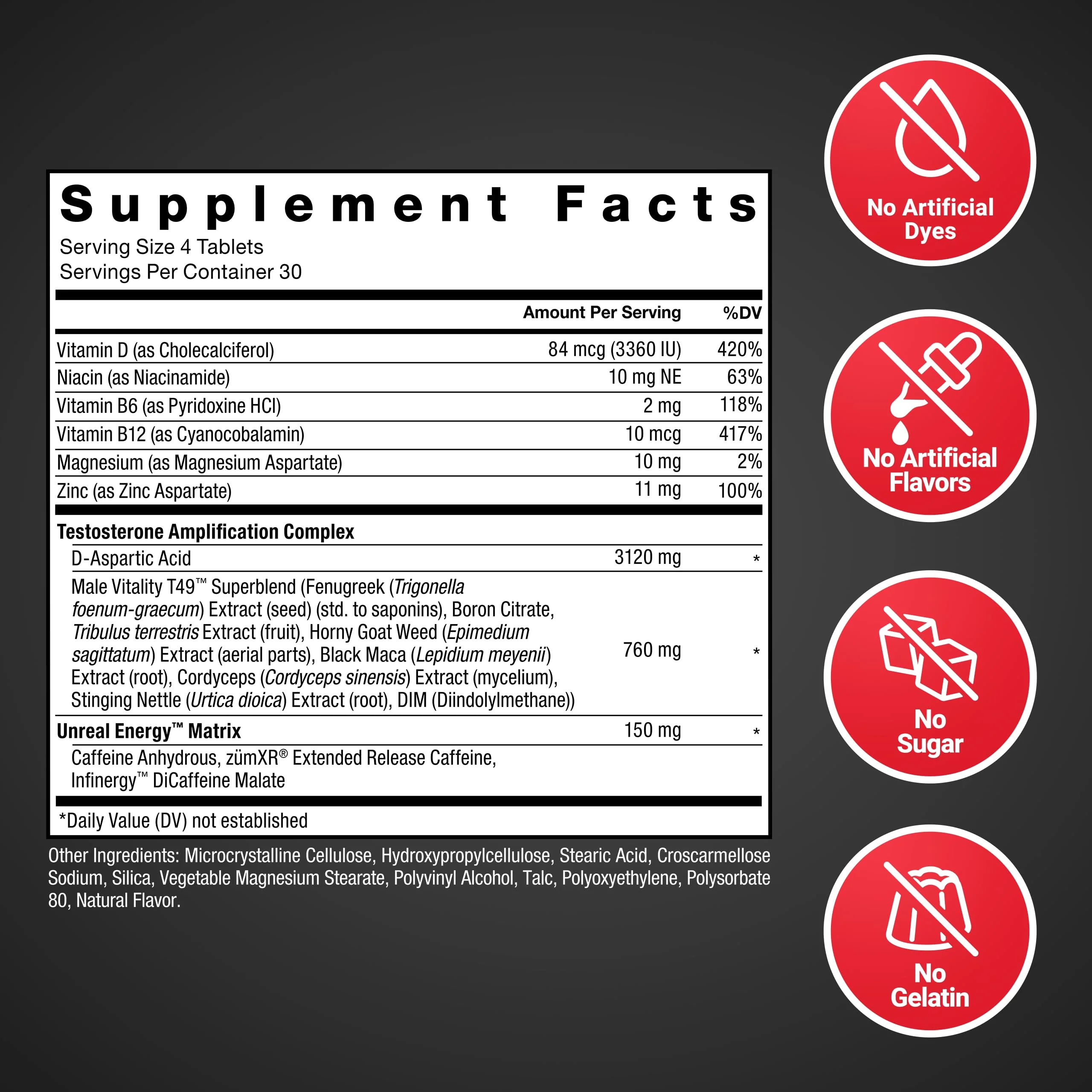 Force Factor Test X180 Boost, 9-in-1 T Support for Men with D-Aspartic Acid, Boron, Fenugreek, Tribulus Terrestris & zumXR to Help Boost Energy, Vitality & Performance, 120 Tablets - Image 6