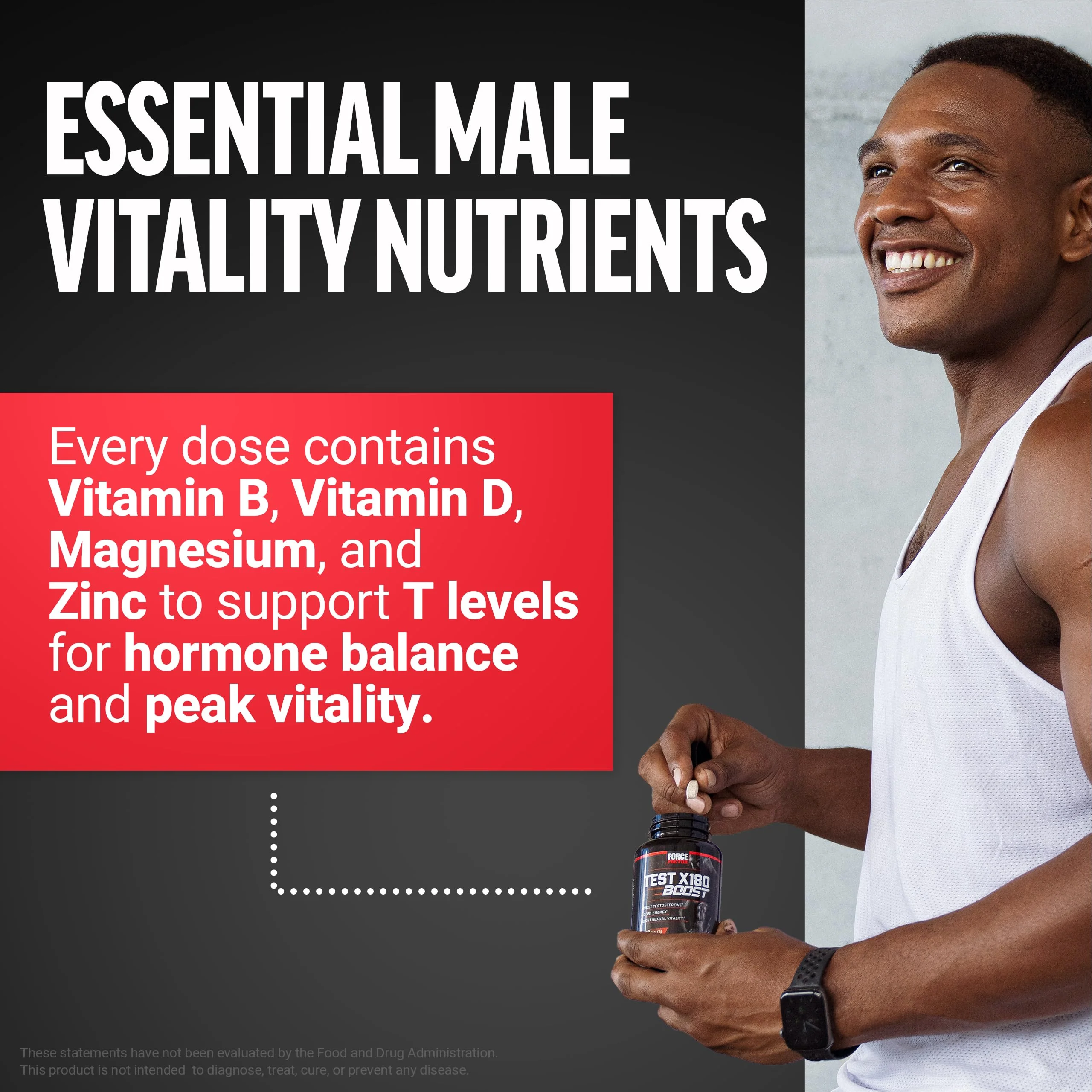 Force Factor Test X180 Boost, 9-in-1 T Support for Men with D-Aspartic Acid, Boron, Fenugreek, Tribulus Terrestris & zumXR to Help Boost Energy, Vitality & Performance, 120 Tablets - Image 8
