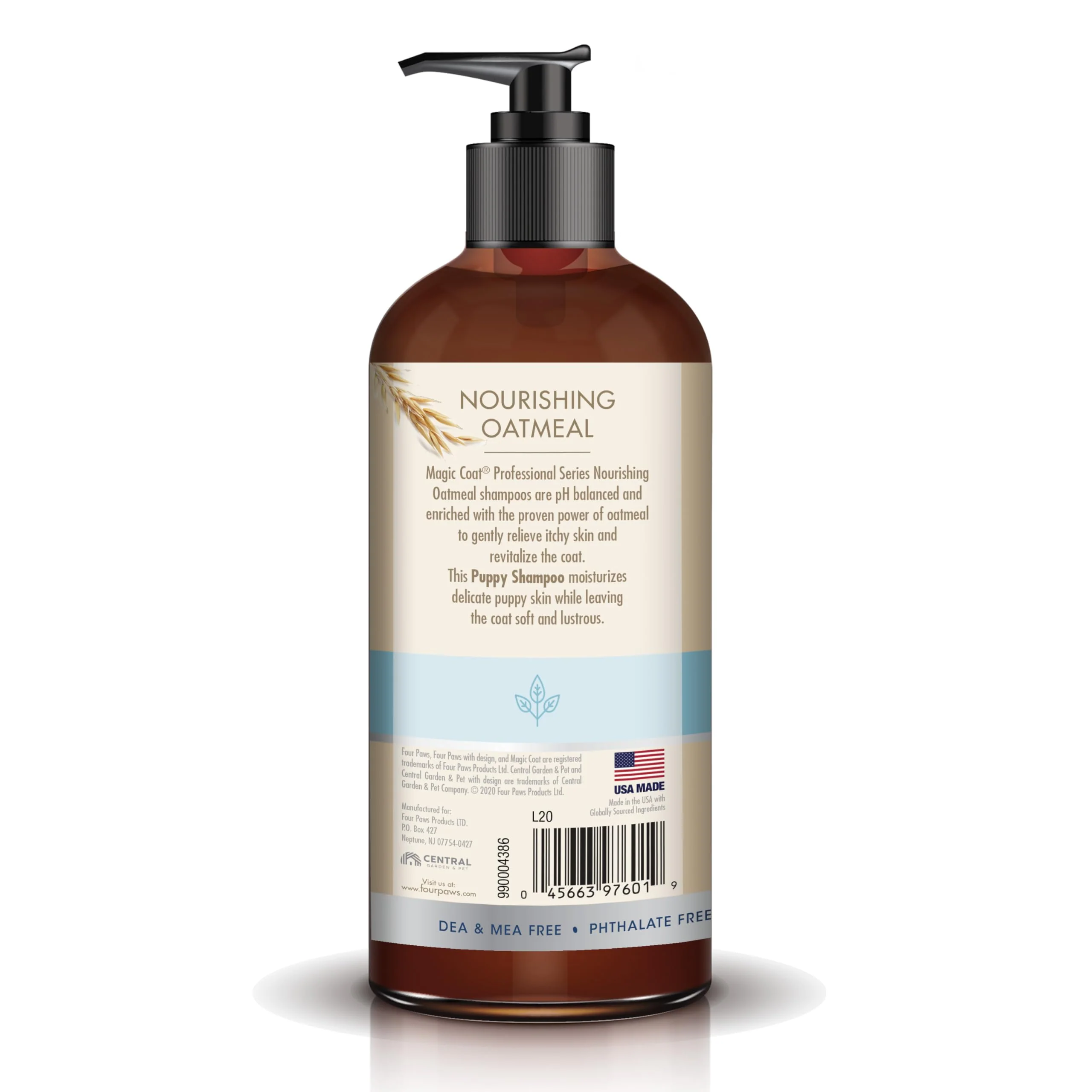 Four Paws Magic Coat Professional Series Nourishing Oatmeal Puppy Shampoo, Paraben & Sulfate Free Dog Wash, Gentle Shampoo for Puppies, Baby Powder Scent, 16 Ounce - Image 3