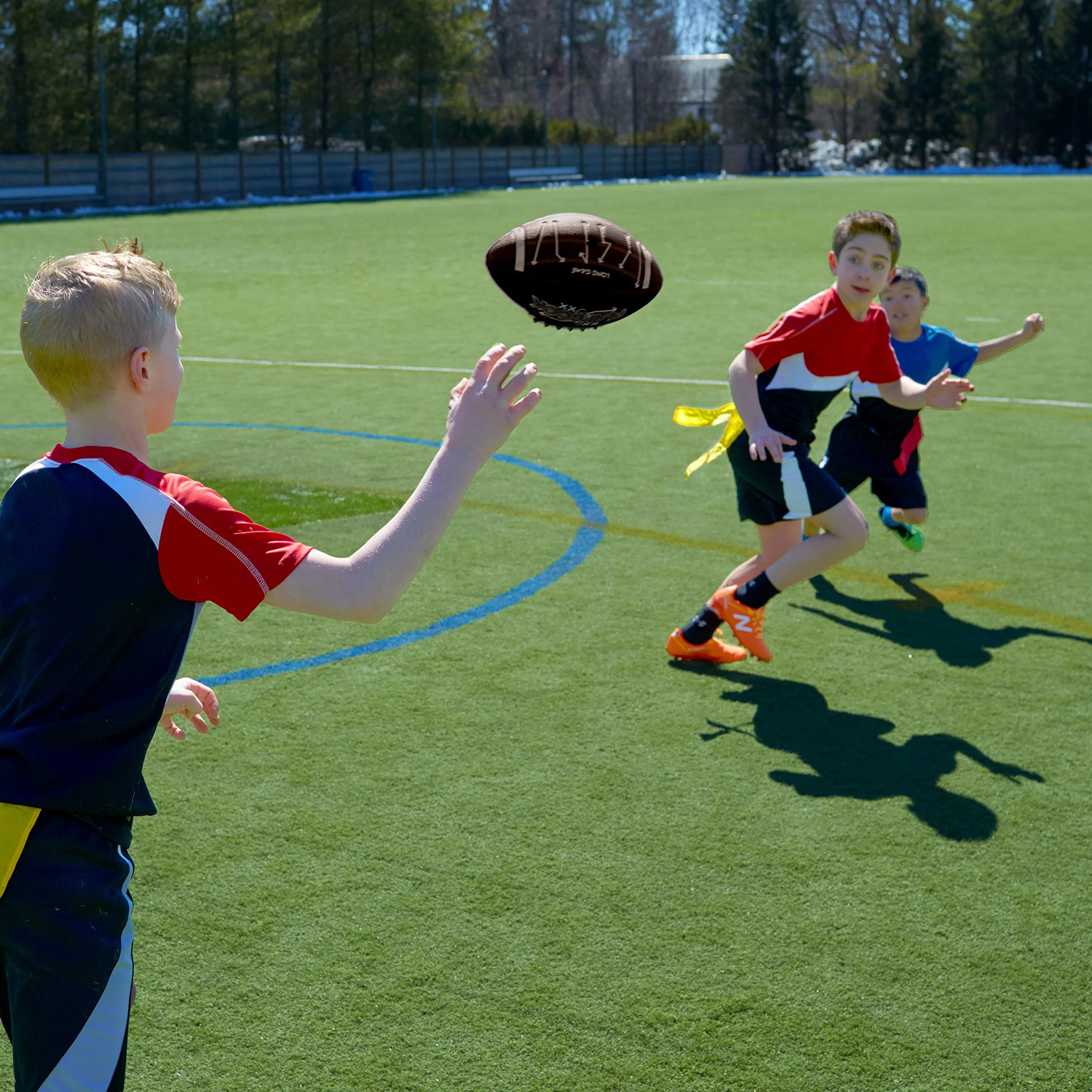 Franklin Sports Playbook Junior Football - Kids Youth Football with Play Diagrams - Junior Size Youth Soft Cover Ball for Kids - Playbook Ball with Air Pump Included - Image 2