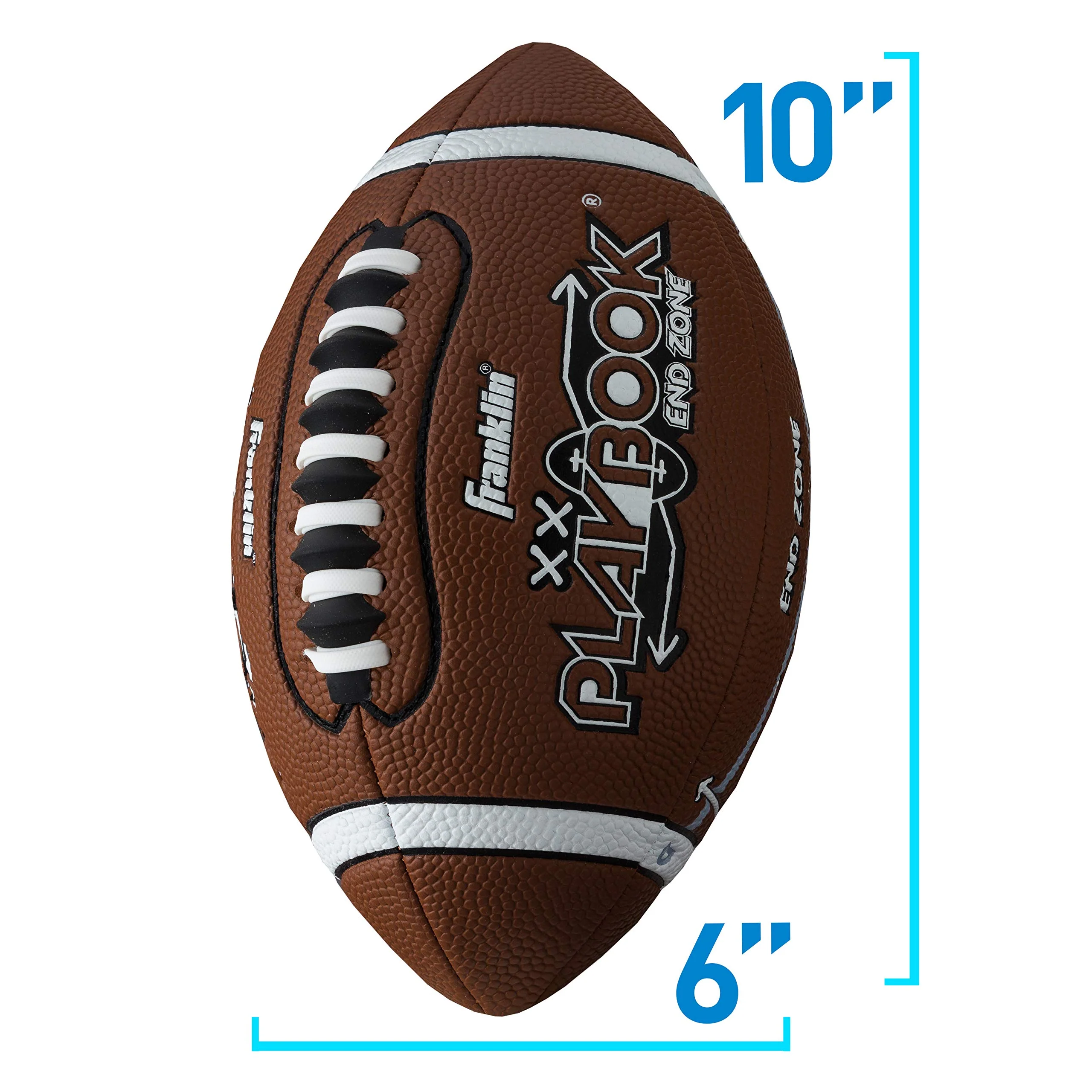 Franklin Sports Playbook Junior Football - Kids Youth Football with Play Diagrams - Junior Size Youth Soft Cover Ball for Kids - Playbook Ball with Air Pump Included - Image 4
