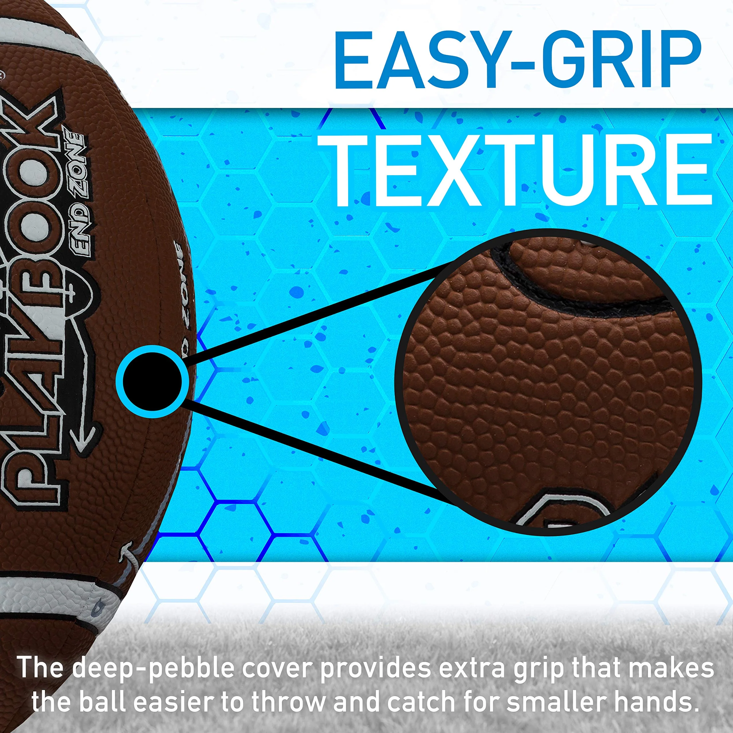 Franklin Sports Playbook Junior Football - Kids Youth Football with Play Diagrams - Junior Size Youth Soft Cover Ball for Kids - Playbook Ball with Air Pump Included - Image 7
