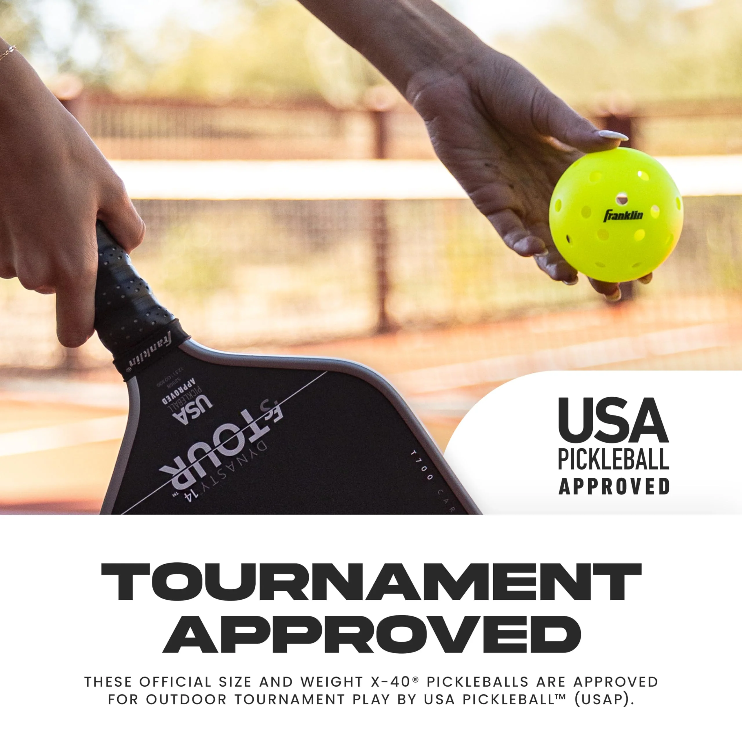 Franklin Sports x-40 Performance Outdoor Pickleballs - Usapa Approved (12 Pack) - Image 5