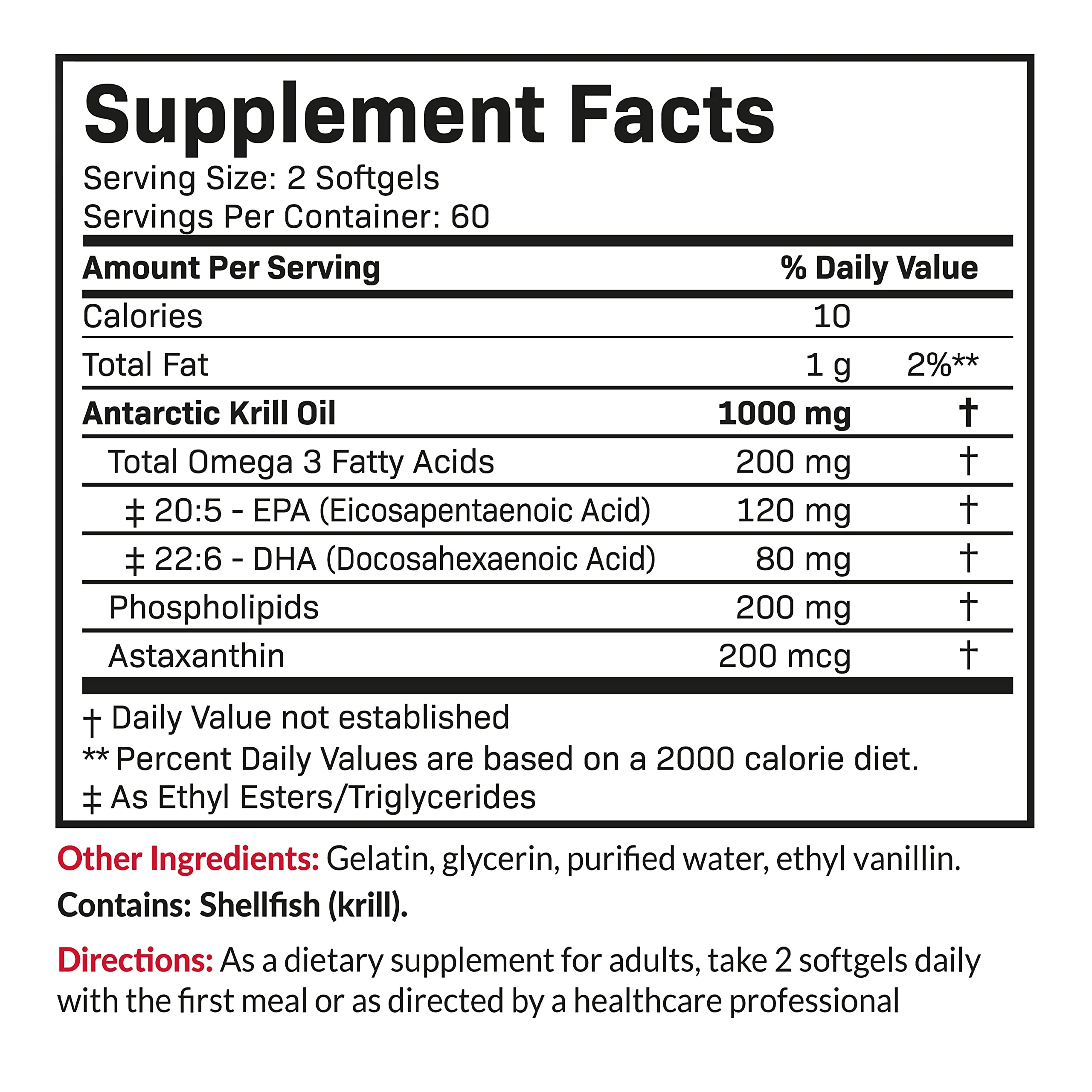 Futurebiotics Antarctic Krill Oil 1000mg with Omega-3s EPA, DHA, Astaxanthin and Phospholipids - Premium Krill Oil Heavy Metal Tested, Non GMO – 120 Softgels (60 Servings) - Image 2