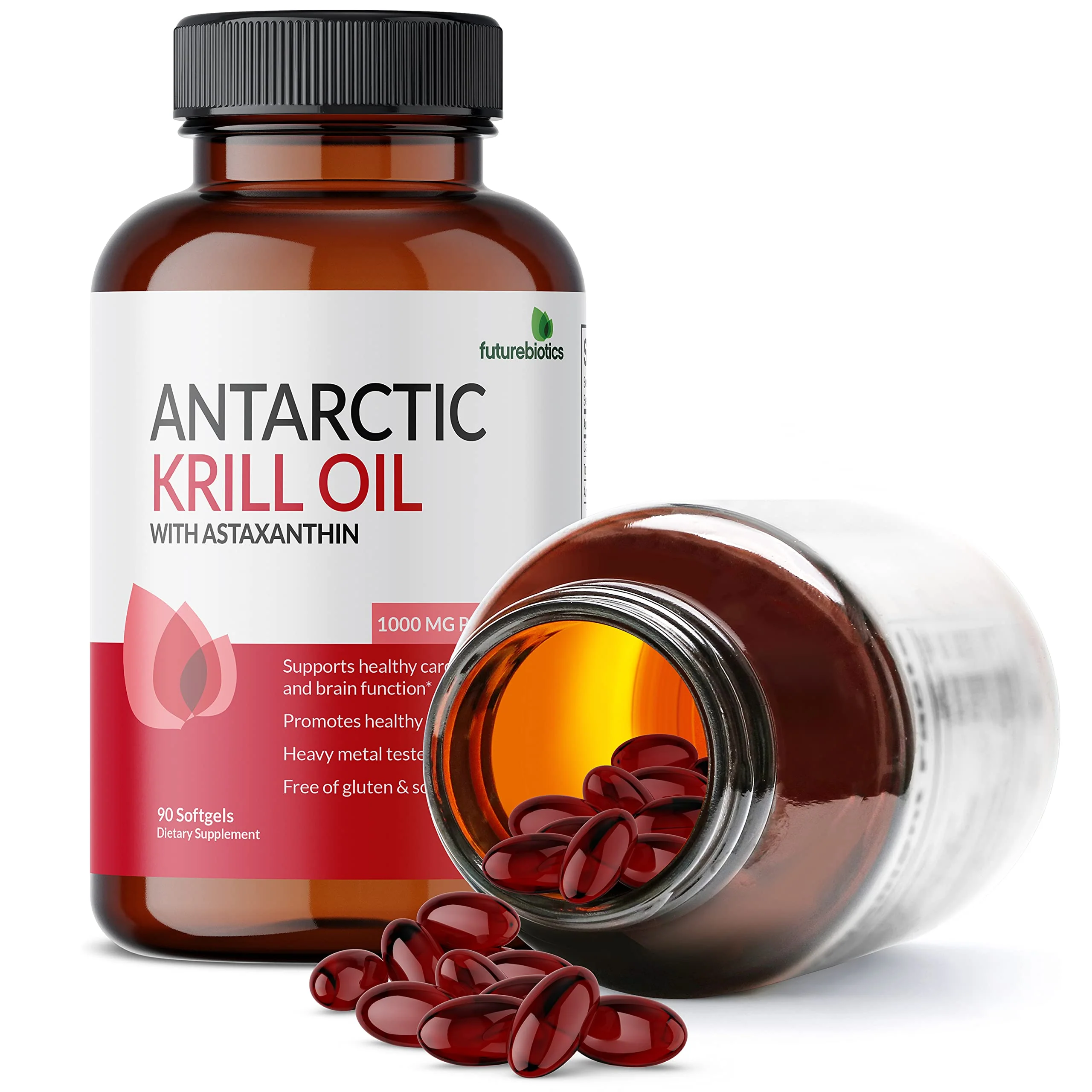 Futurebiotics Antarctic Krill Oil 1000mg with Omega-3s EPA, DHA, Astaxanthin and Phospholipids - Premium Krill Oil Heavy Metal Tested, Non GMO – 90 Softgels (45 Servings) - Image 4