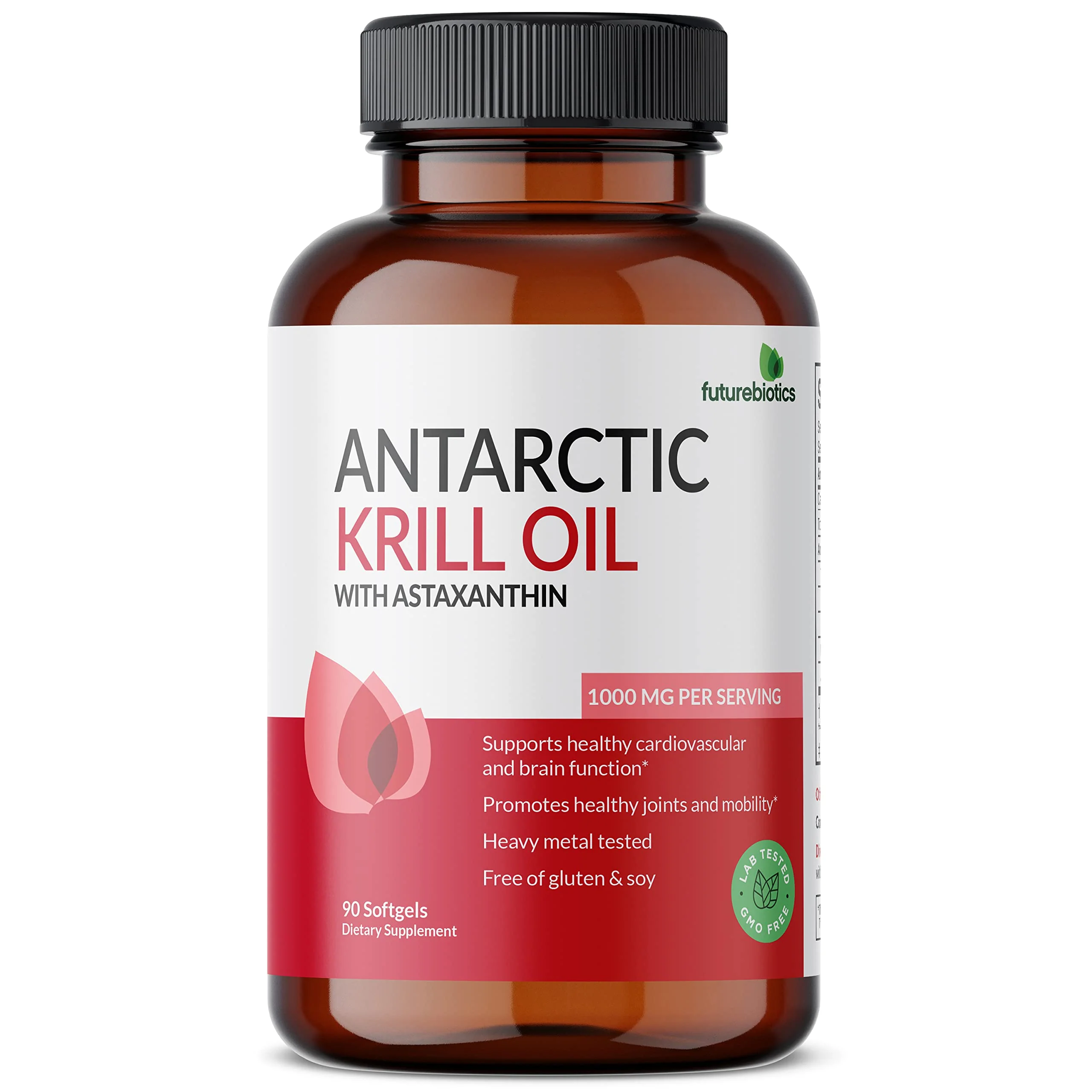 Futurebiotics Antarctic Krill Oil 1000mg with Omega-3s EPA, DHA, Astaxanthin and Phospholipids - Premium Krill Oil Heavy Metal Tested, Non GMO – 90 Softgels (45 Servings) - Image 5