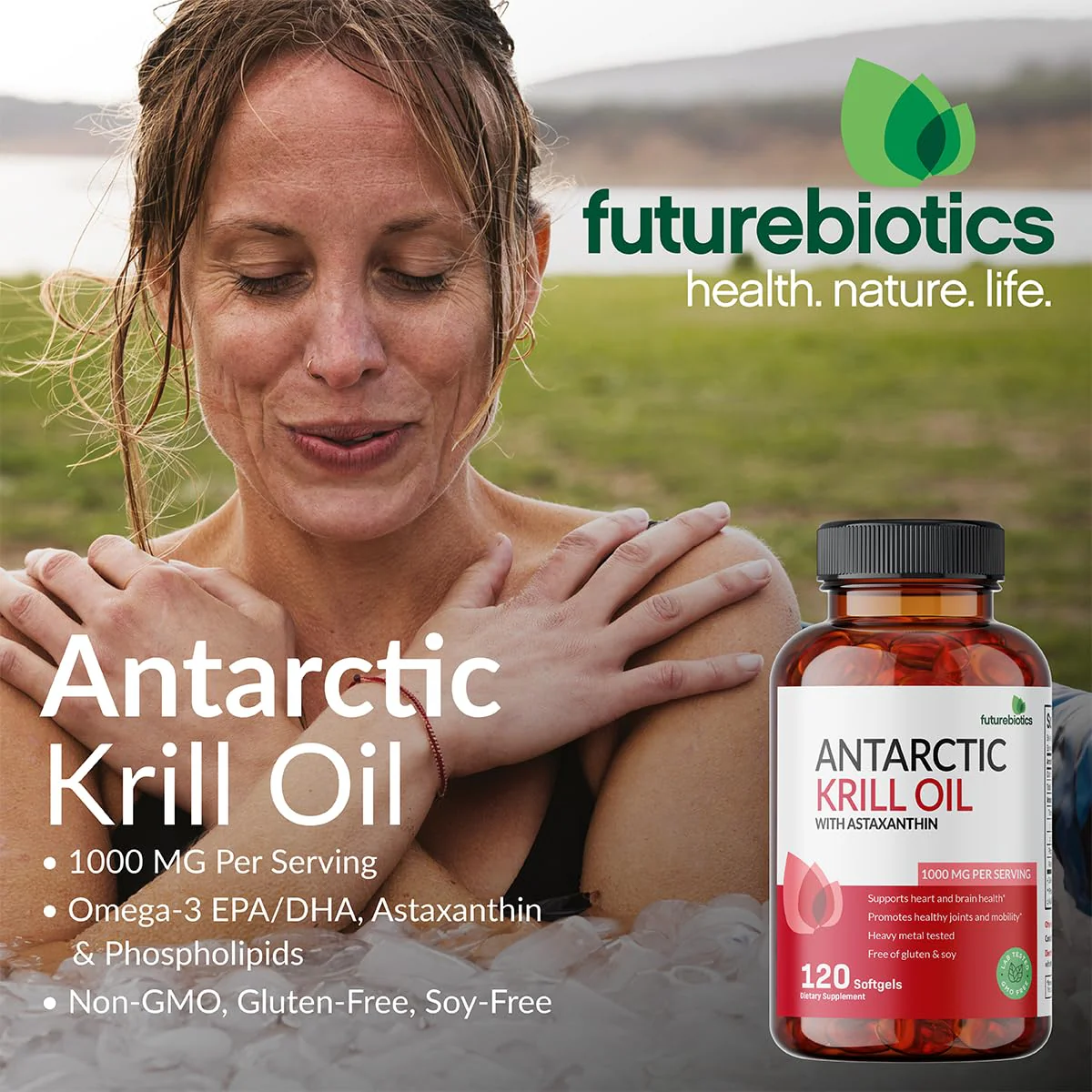 Futurebiotics Antarctic Krill Oil 1000mg with Omega-3s EPA, DHA, Astaxanthin and Phospholipids - Premium Krill Oil Heavy Metal Tested, Non GMO – 90 Softgels (45 Servings) - Image 7