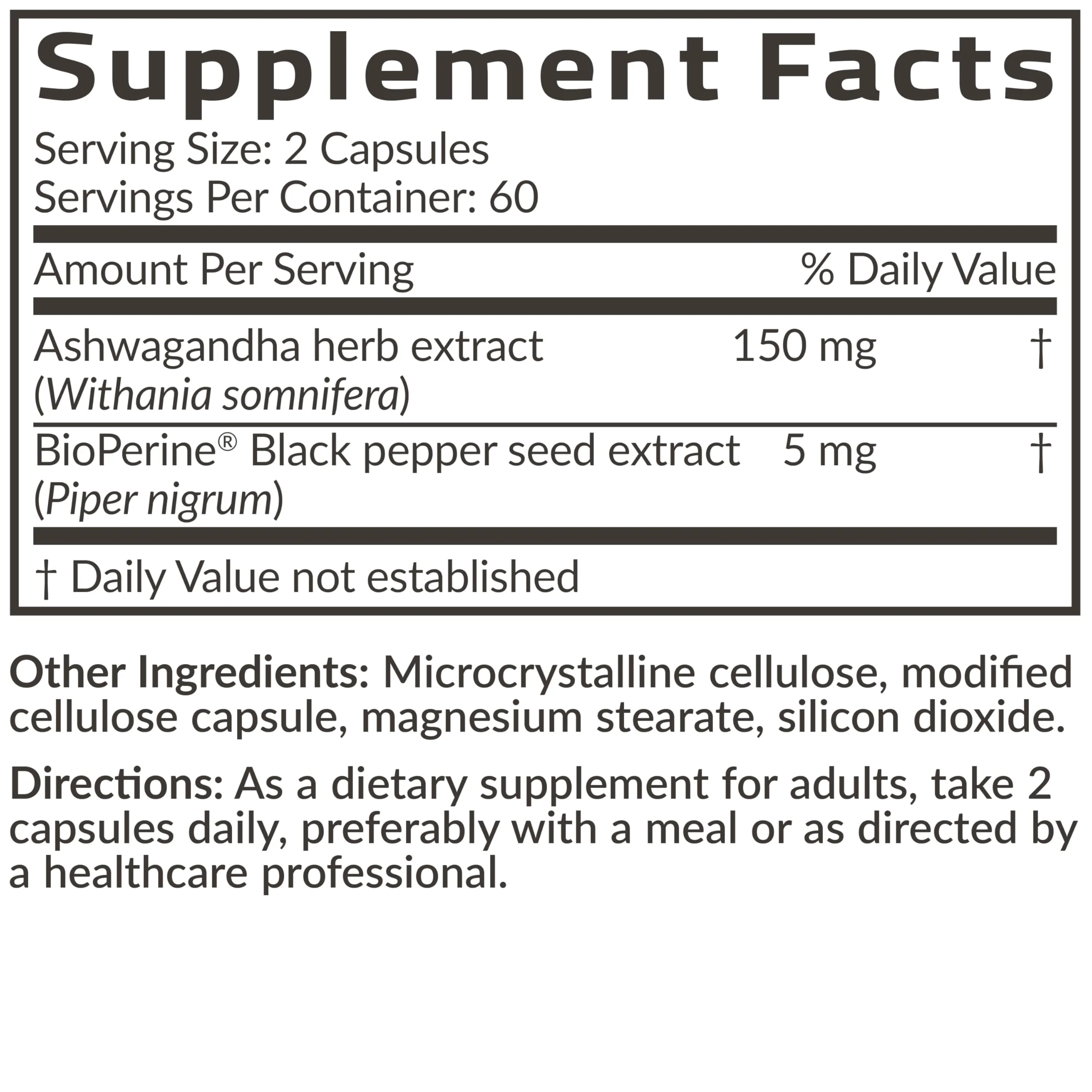 Futurebiotics Ashwagandha Extra Strength Stress & Mood Support with BioPerine - Non GMO Formula, 120 Vegetarian Capsules - Image 2