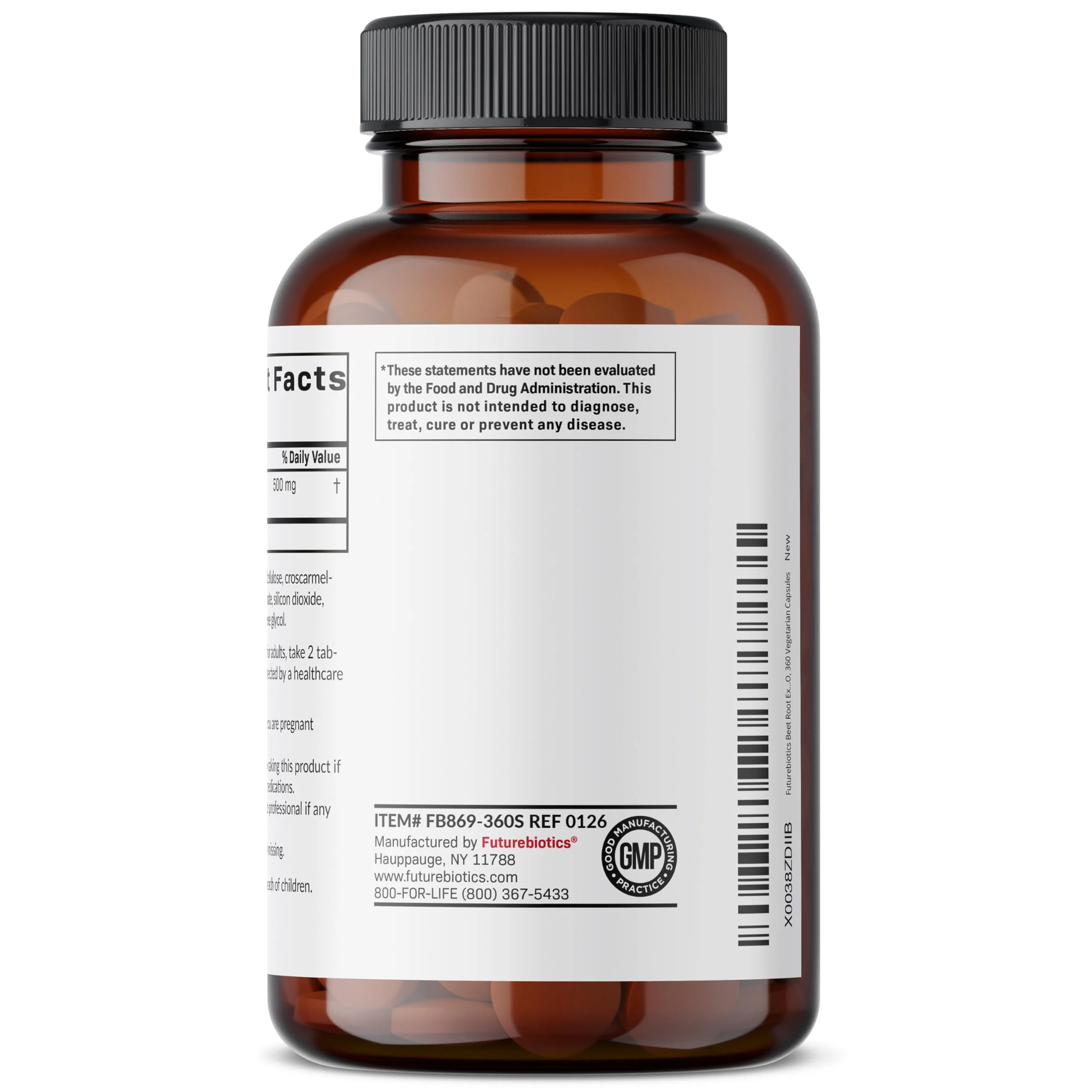 Futurebiotics Beet Root Extra Strength, Non-GMO, 360 Vegetarian Tablets - Image 3