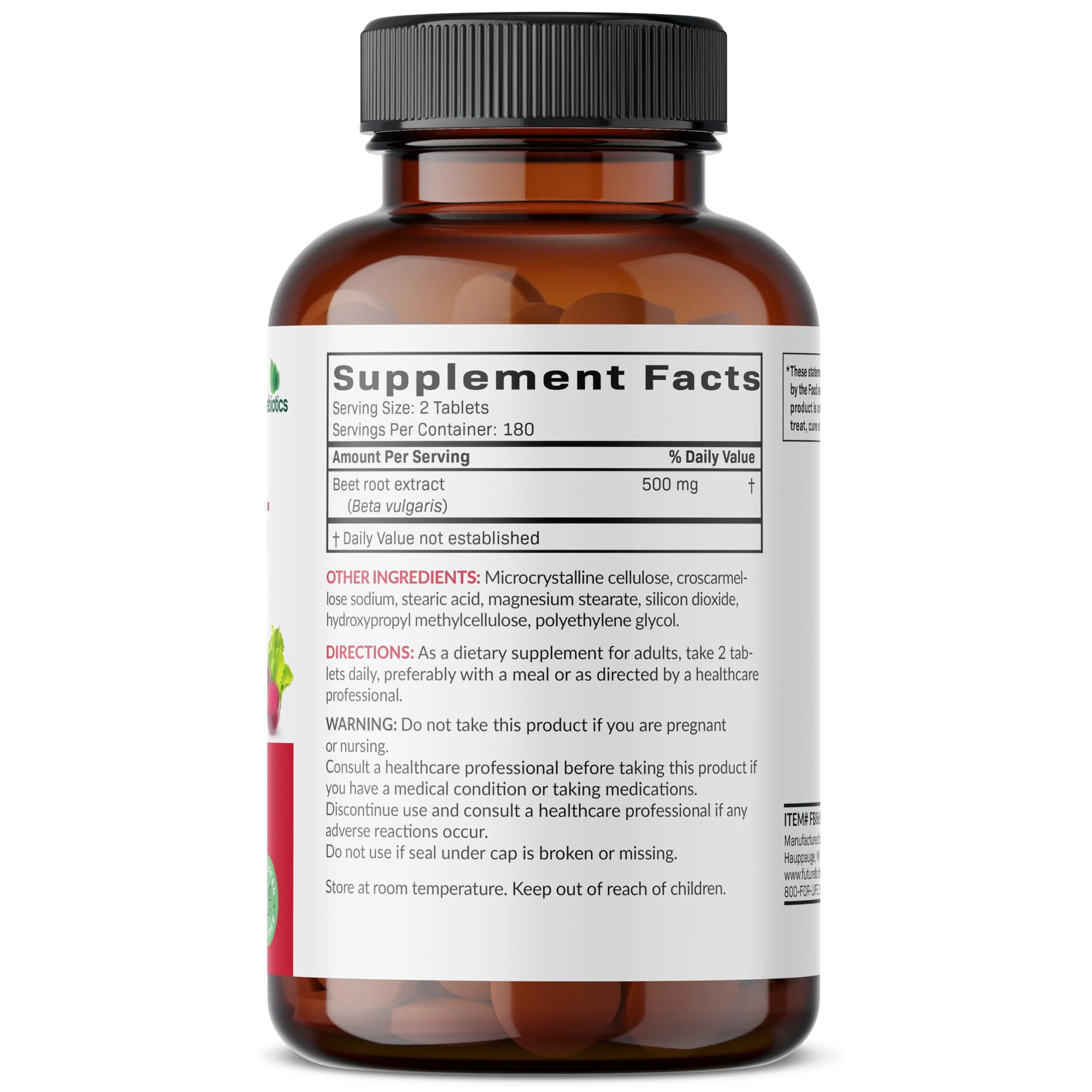 Futurebiotics Beet Root Extra Strength, Non-GMO, 360 Vegetarian Tablets - Image 8