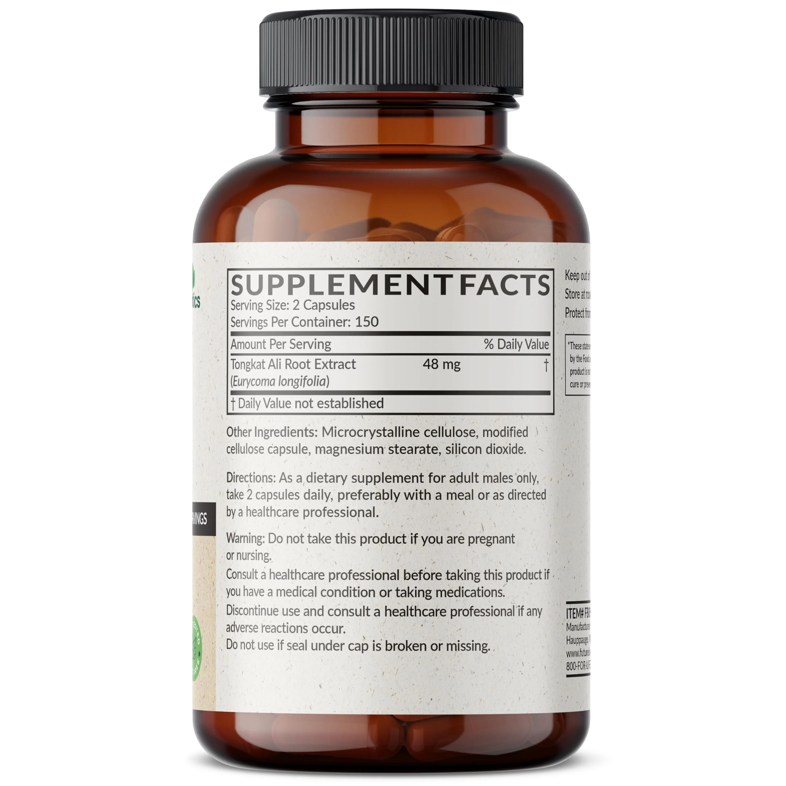 Futurebiotics Longjack Tongkat Ali Extra Strength Energy & Stamina Support - Non-GMO, 300 Vegetarian Capsules - Image 6