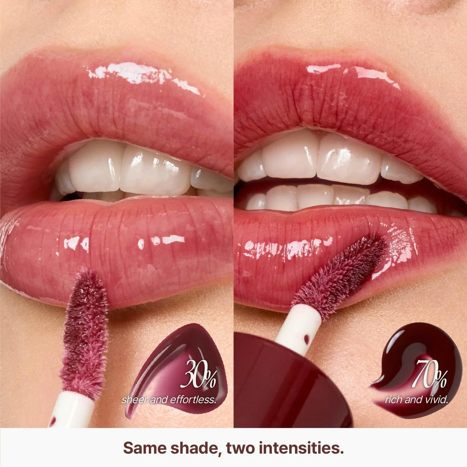 fwee 3D Voluming Gloss 30% (Sheer) | Candy 30% l High Shine, Non-Sticky Lip Gloss for Makeup | Long-Lasting, Moisturizing Gel Formula | 30%, 70% Pigment Options | 5.3g - Image 6