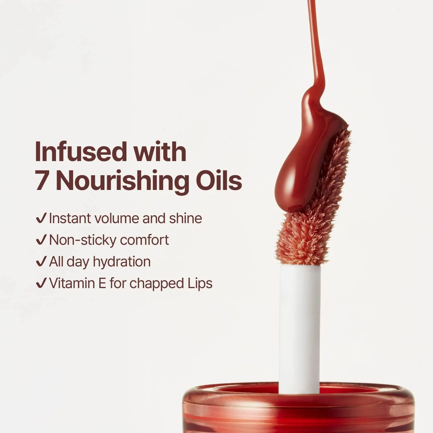 fwee 3D Voluming Gloss 30% (Sheer) | Vanilla 30% l High Shine, Non-Sticky Lip Gloss for Makeup | Long-Lasting, Moisturizing Gel Formula | 30%, 70% Pigment Options | 5.3g - Image 3