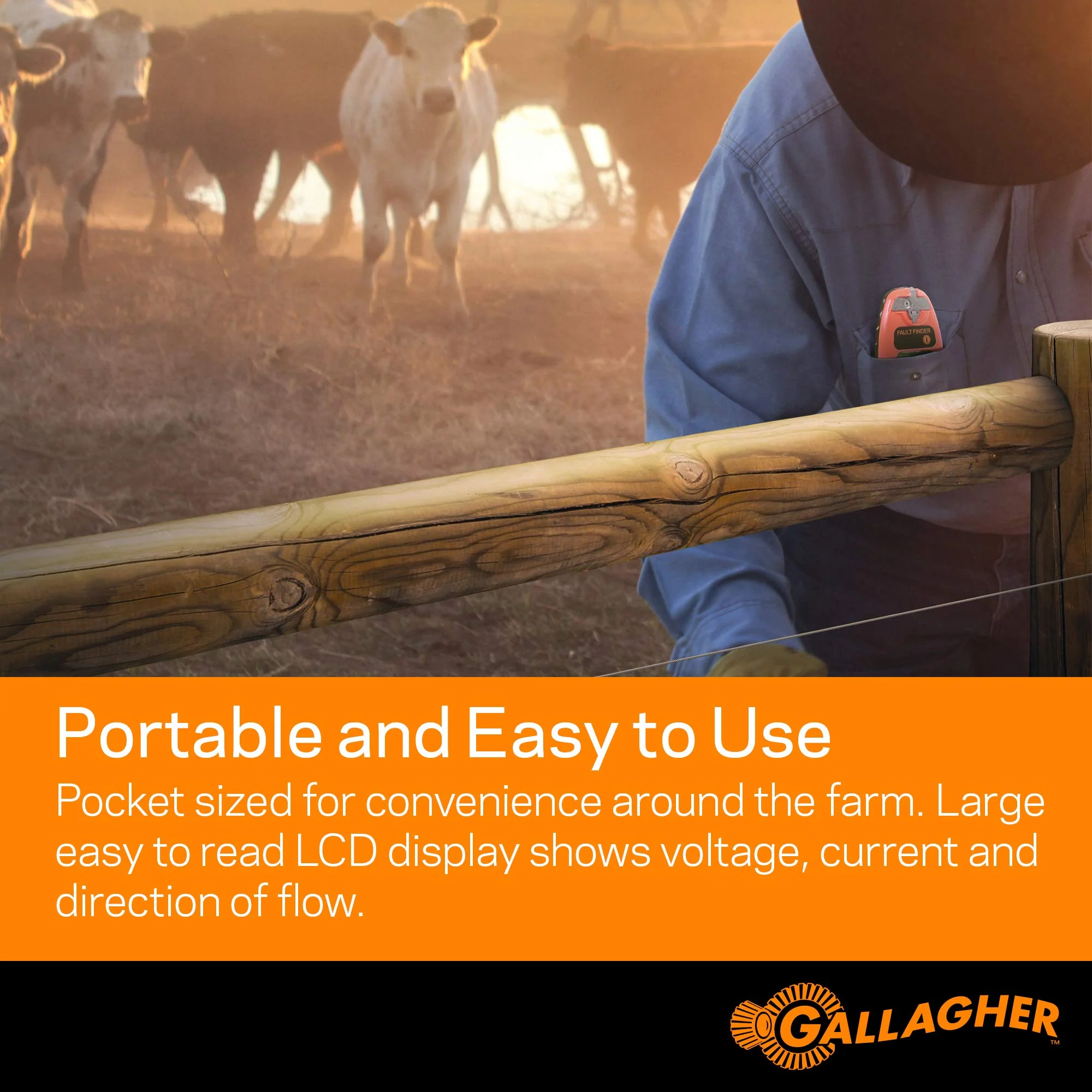 Gallagher Smartfix Fence Volt & Current Meter | Fault Finder for Electric Fencing | Digital Display with Directional Arrows | Measures Voltage, Amperage & Short Location | Saves Time on Repairs - Image 4