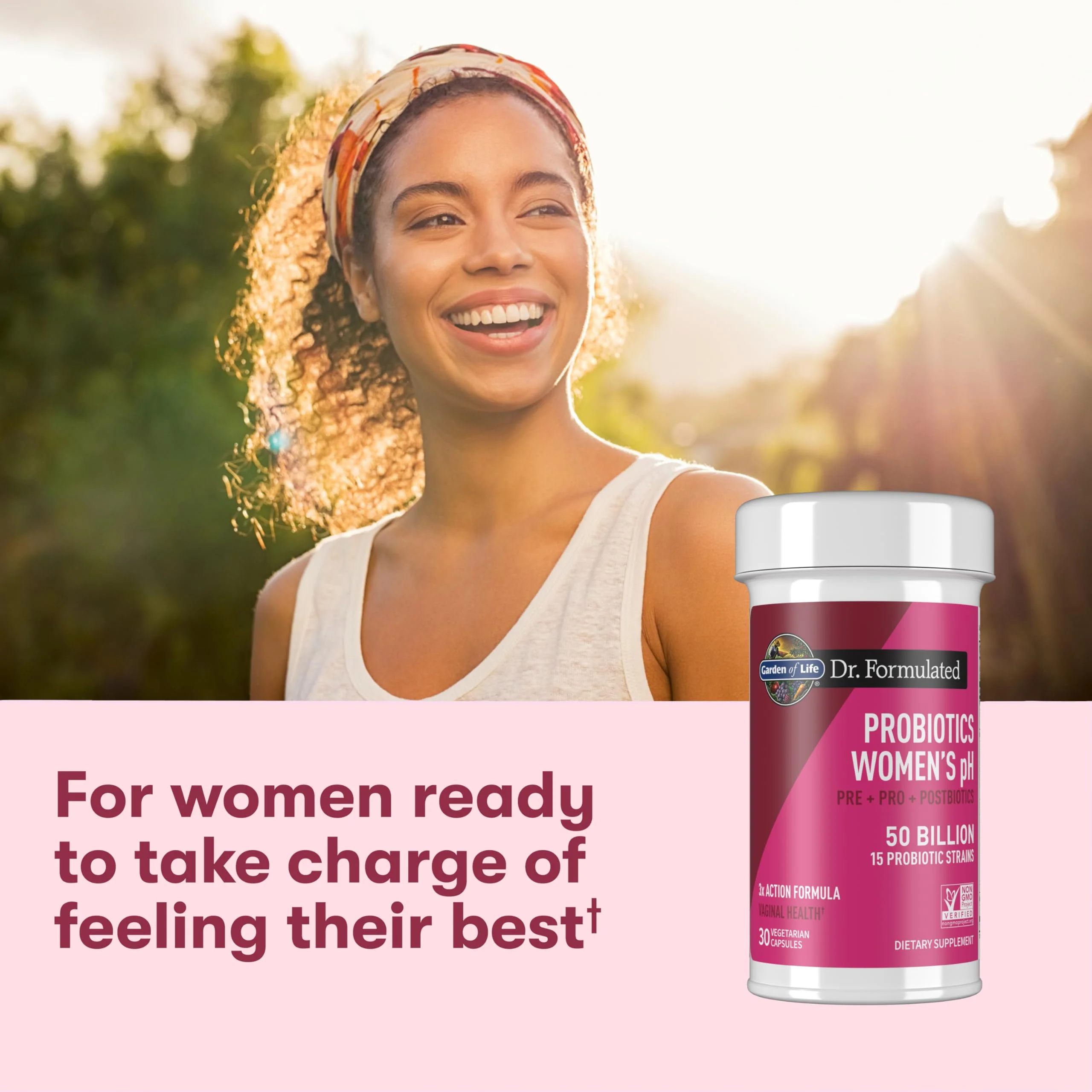 Garden of Life Dr Formulated Once Daily 3-in-1 Complete Prebiotics, Postbiotics & Probiotics for Women, PRE + PRO + POSTBIOTIC Supplement for Women’s Digestive, Immune & Vaginal Health, 30 Day Supply - Image 2
