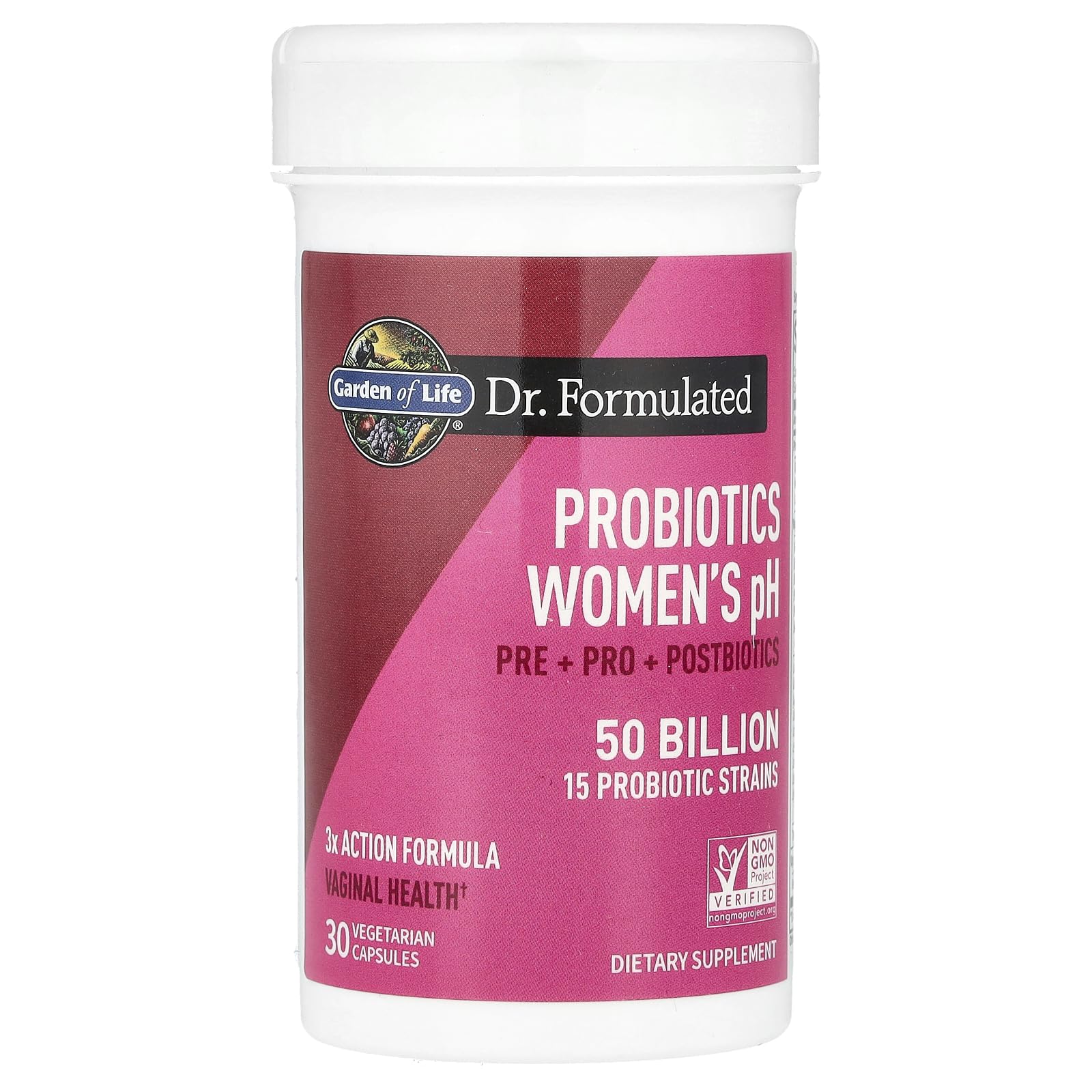 Garden of Life Dr Formulated Once Daily 3-in-1 Complete Prebiotics, Postbiotics & Probiotics for Women, PRE + PRO + POSTBIOTIC Supplement for Women’s Digestive, Immune & Vaginal Health, 30 Day Supply - Image 7