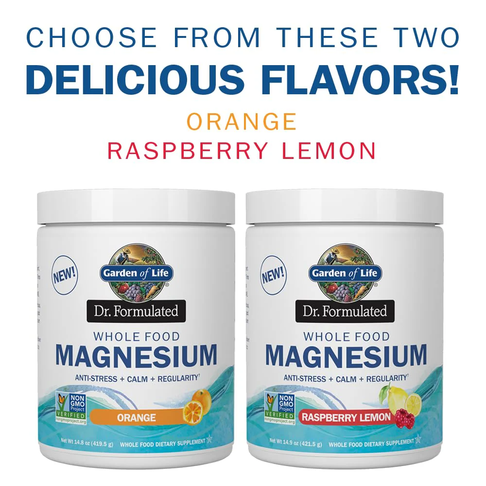 Garden of Life Dr. Formulated, Whole Food Magnesium, Raspberry Lemon, 14.9 oz (421.5 g) - Image 4